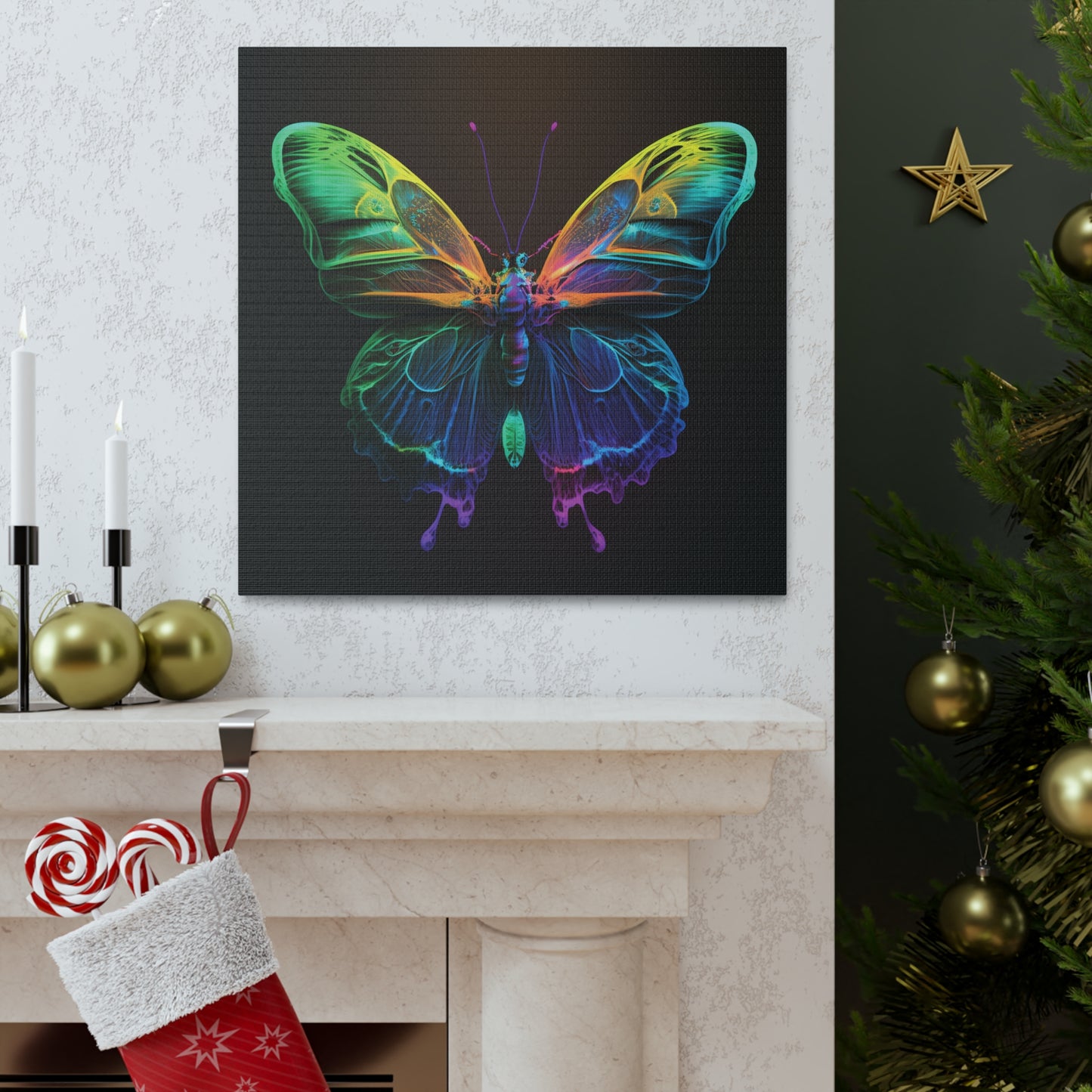 Canvas Gallery Wraps Raw Hyper Color Butterfly 3