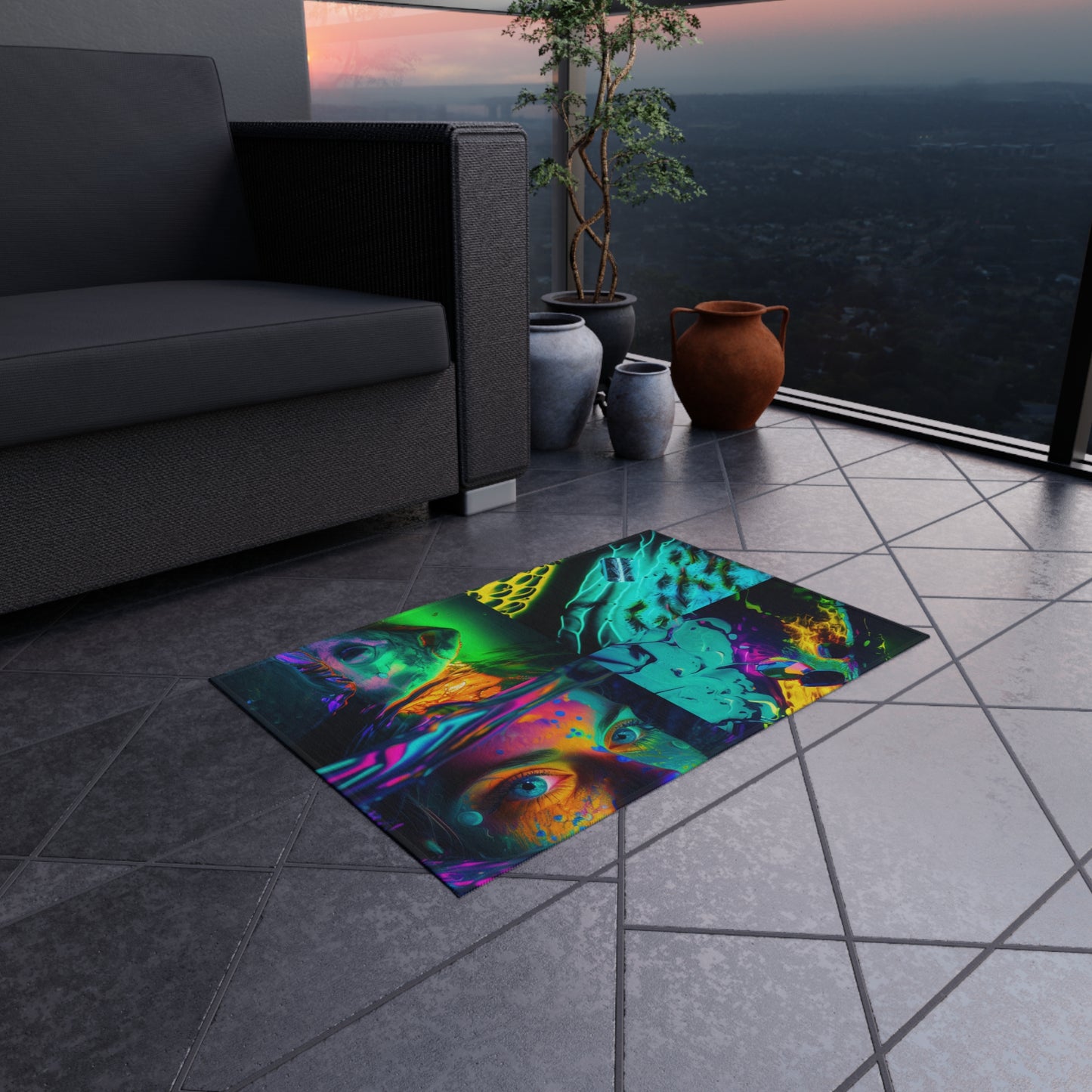 Outdoor Rug  Florescent Glow 5