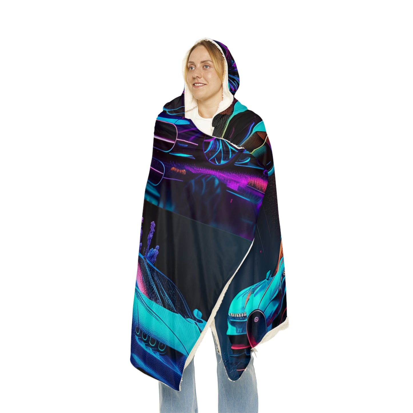 Snuggle Hooded Blanket Bugatti Neon Chiron 5