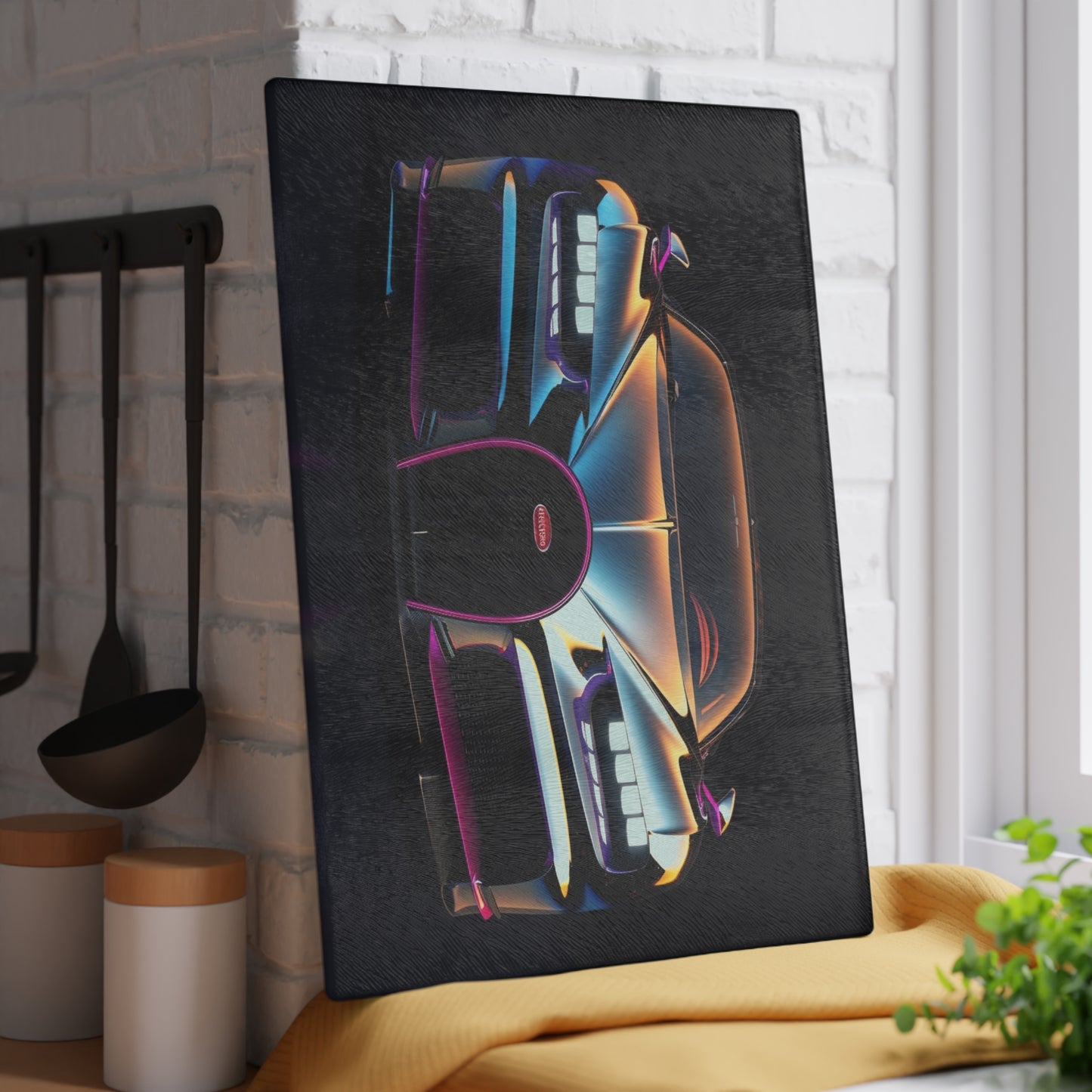 Glass Cutting Board Hyper Bugatti Chiron 1