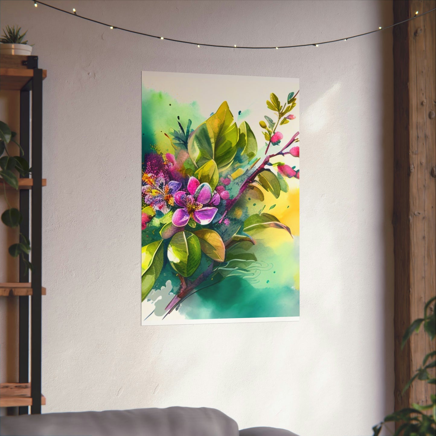 Premium Matte Vertical Posters Mother Nature Bright Spring Colors Realistic Watercolor 1