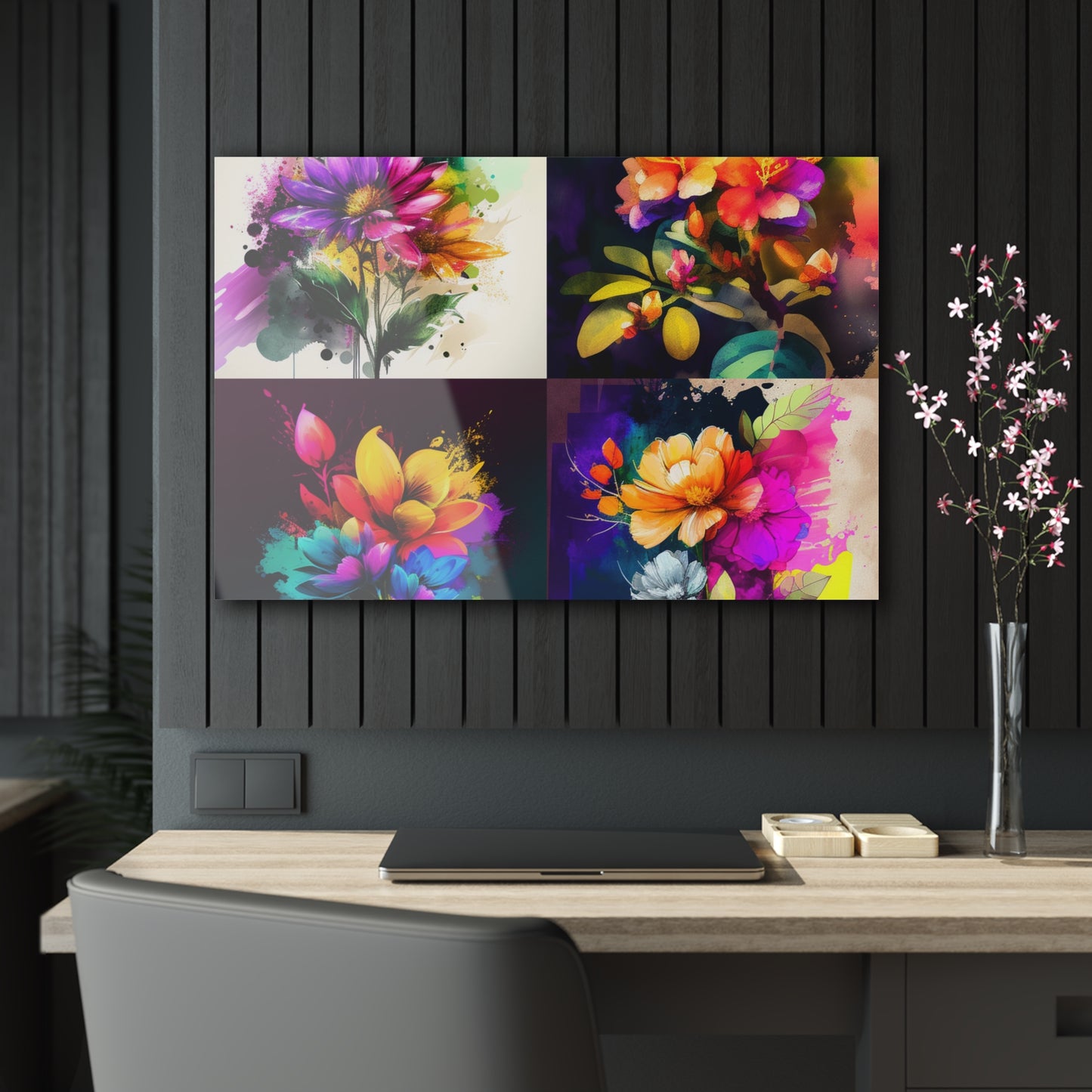 Acrylic Prints Bright Spring Flowers 5