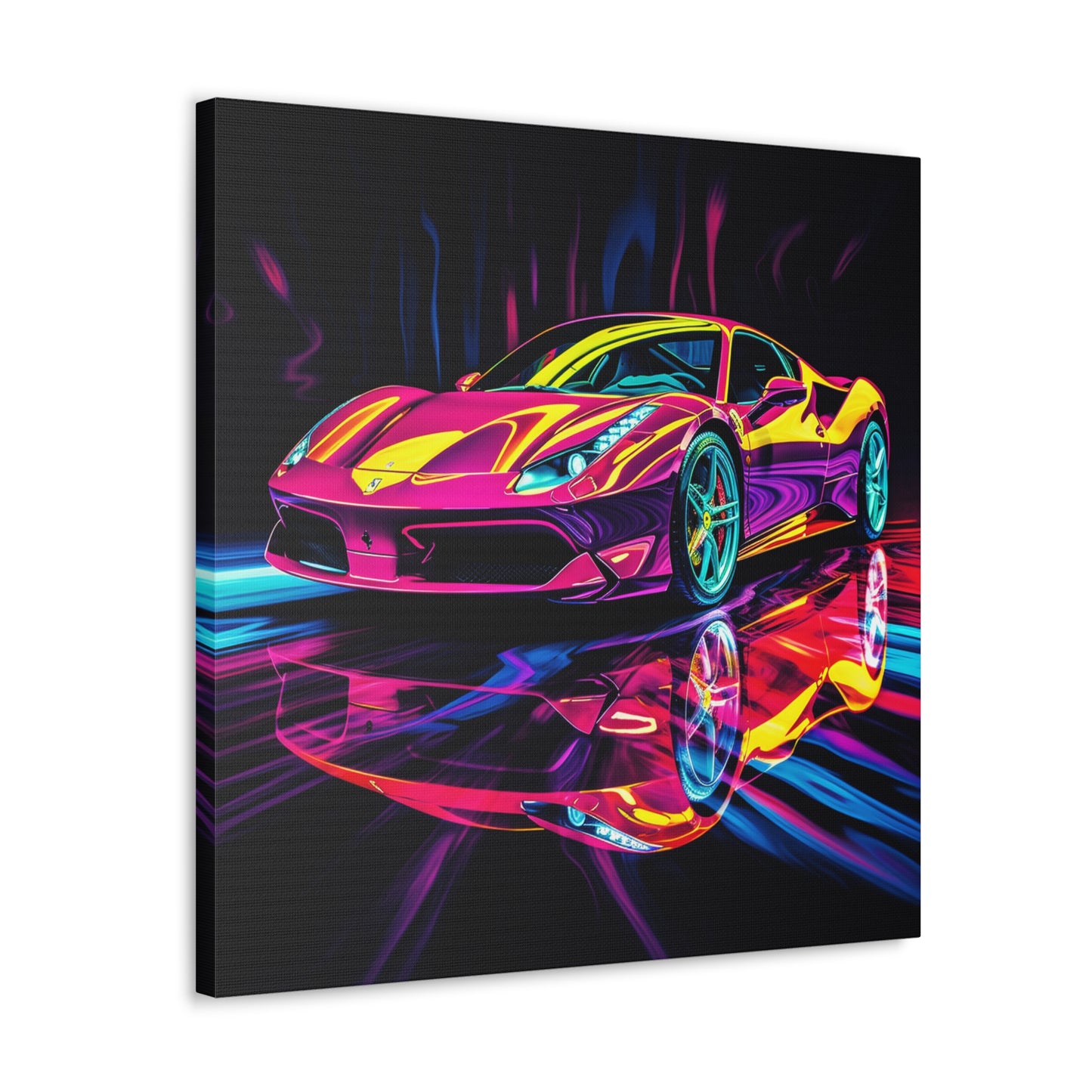 Canvas Gallery Wraps Pink Ferrari Macro 2