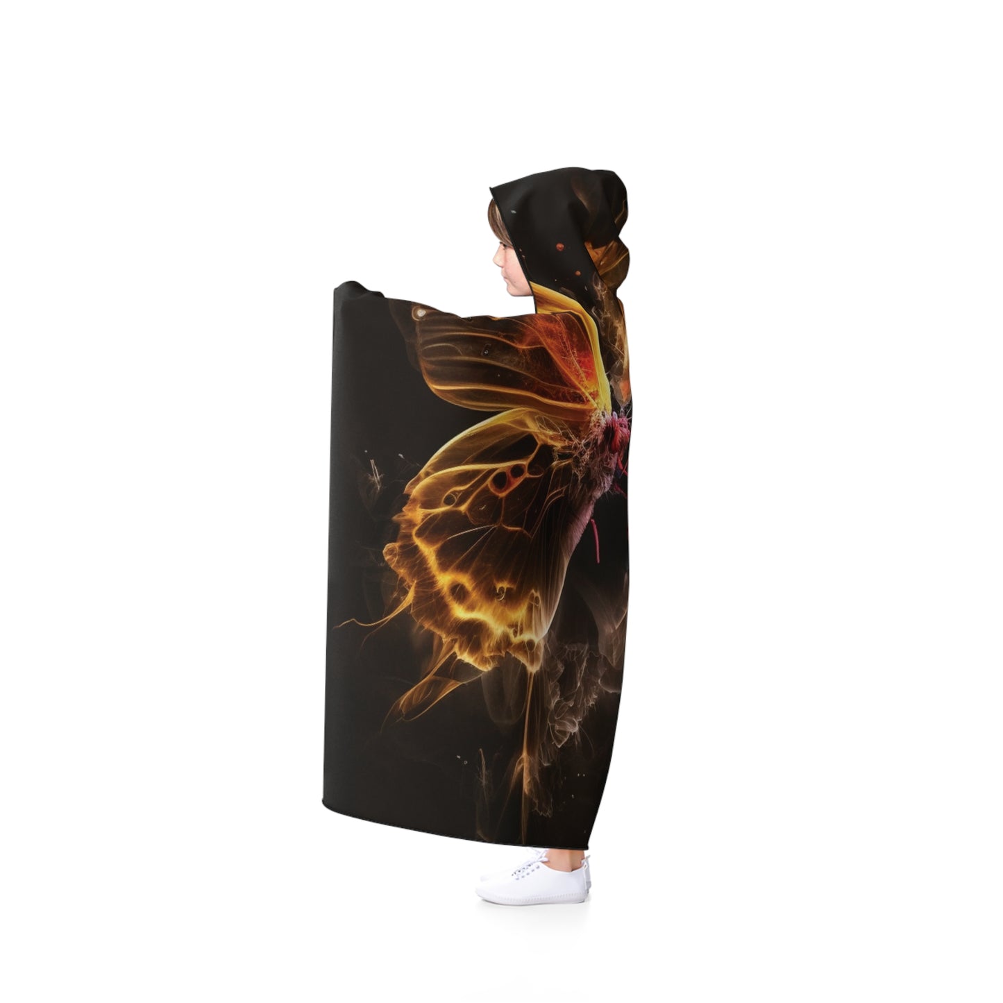 Hooded Blanket Kiss Neon Butterfly 7