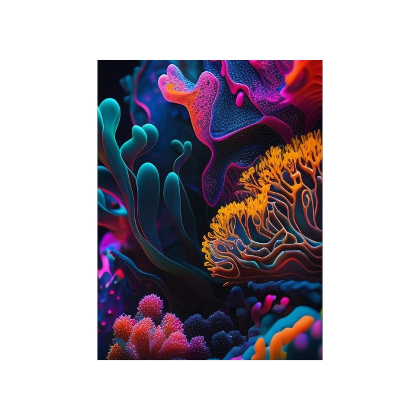 Premium Matte Vertical Posters Macro Coral Reef 2