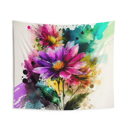 Indoor Wall Tapestries Bright Spring Flowers 1