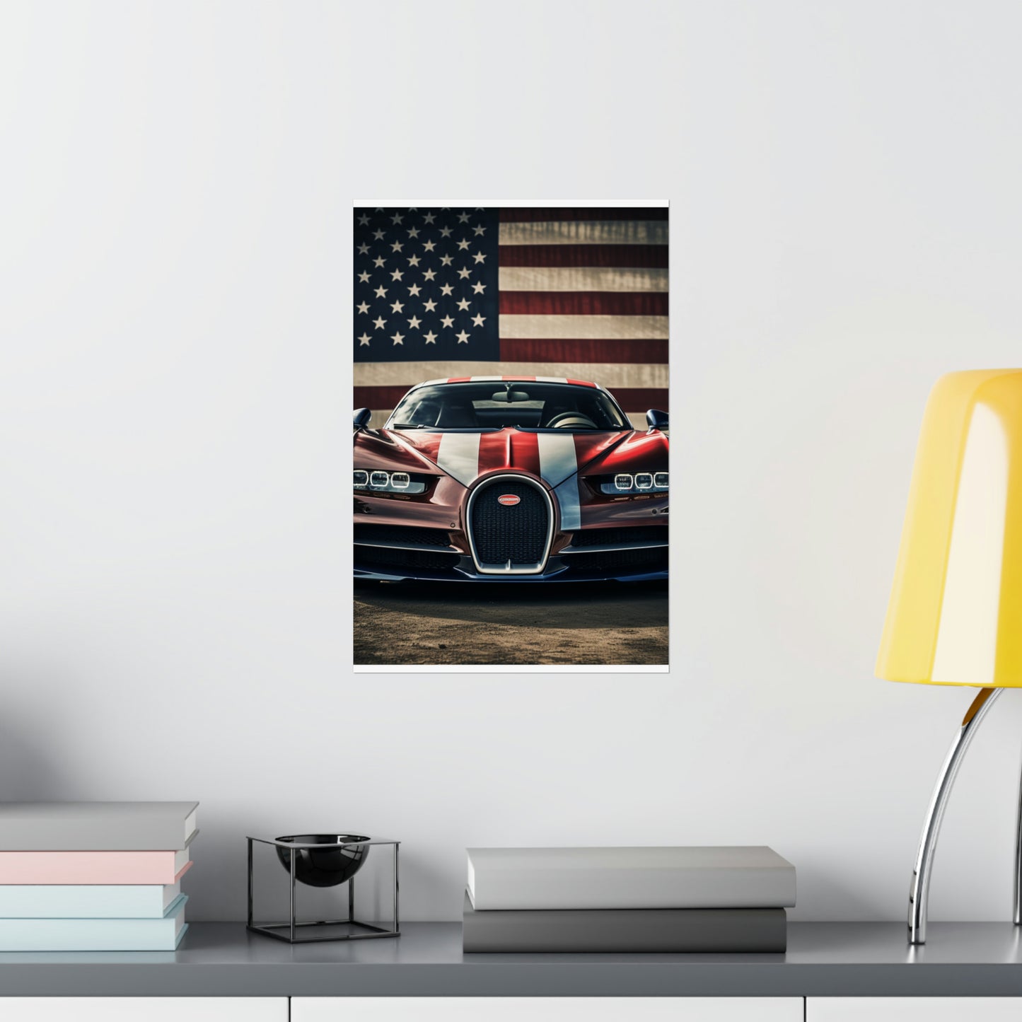 Premium Matte Vertical Posters Bugatti Flag 1