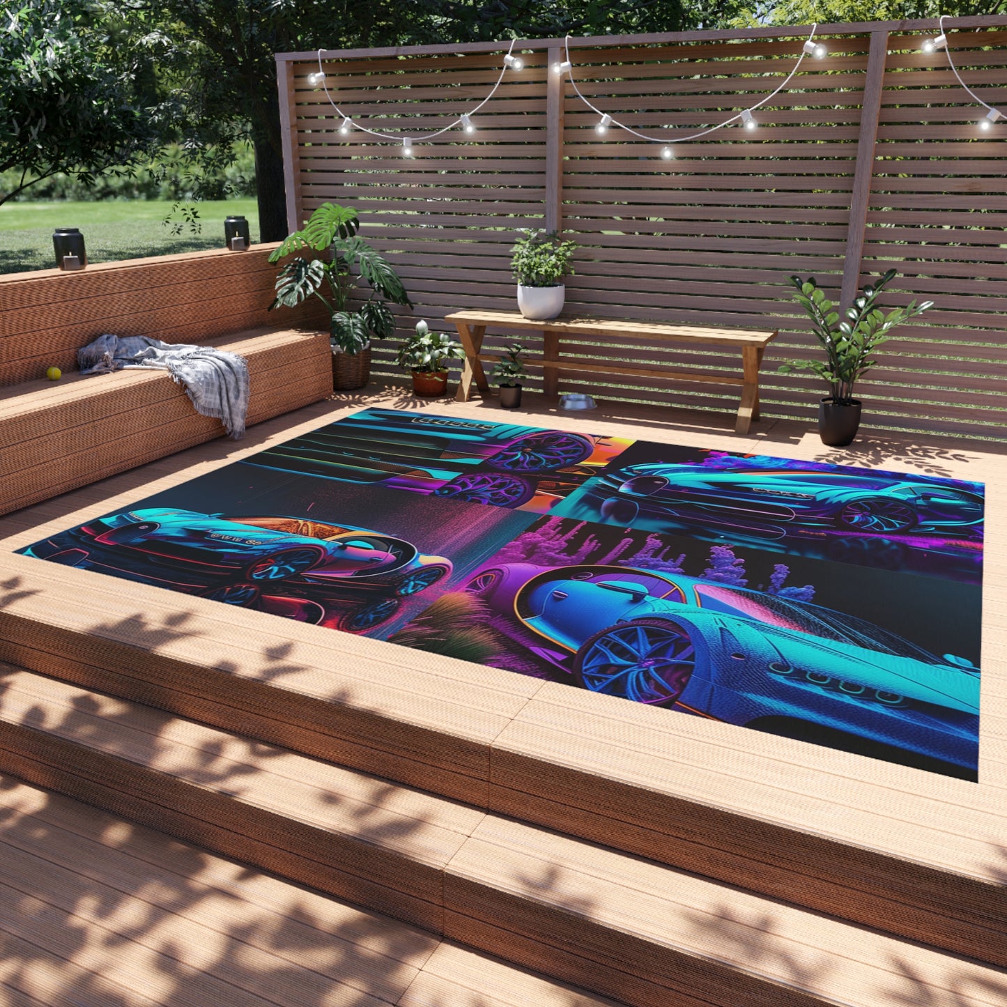 Outdoor Rug  Bugatti Neon Chiron 5