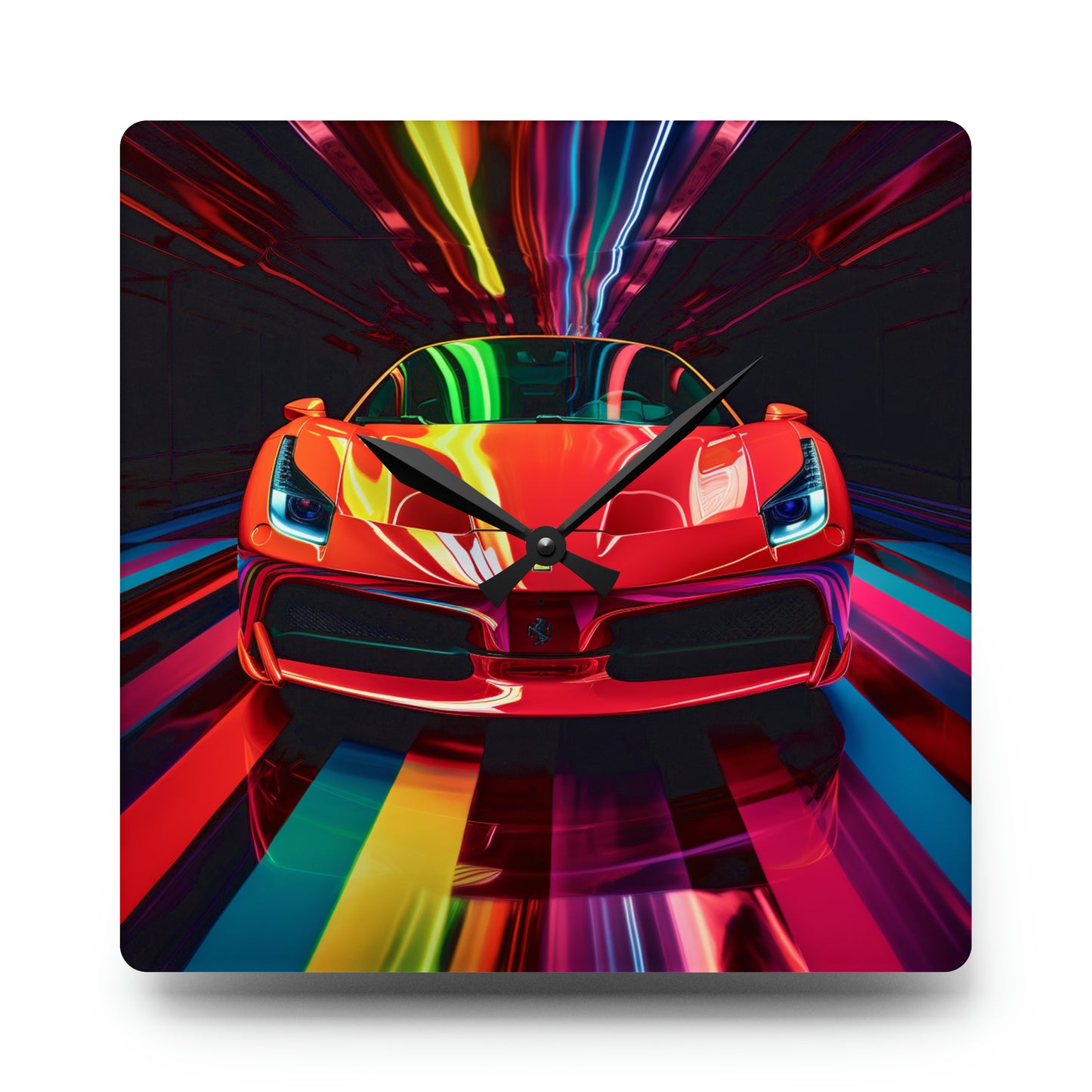 Acrylic Wall Clock Ferrari Flair Macro 3