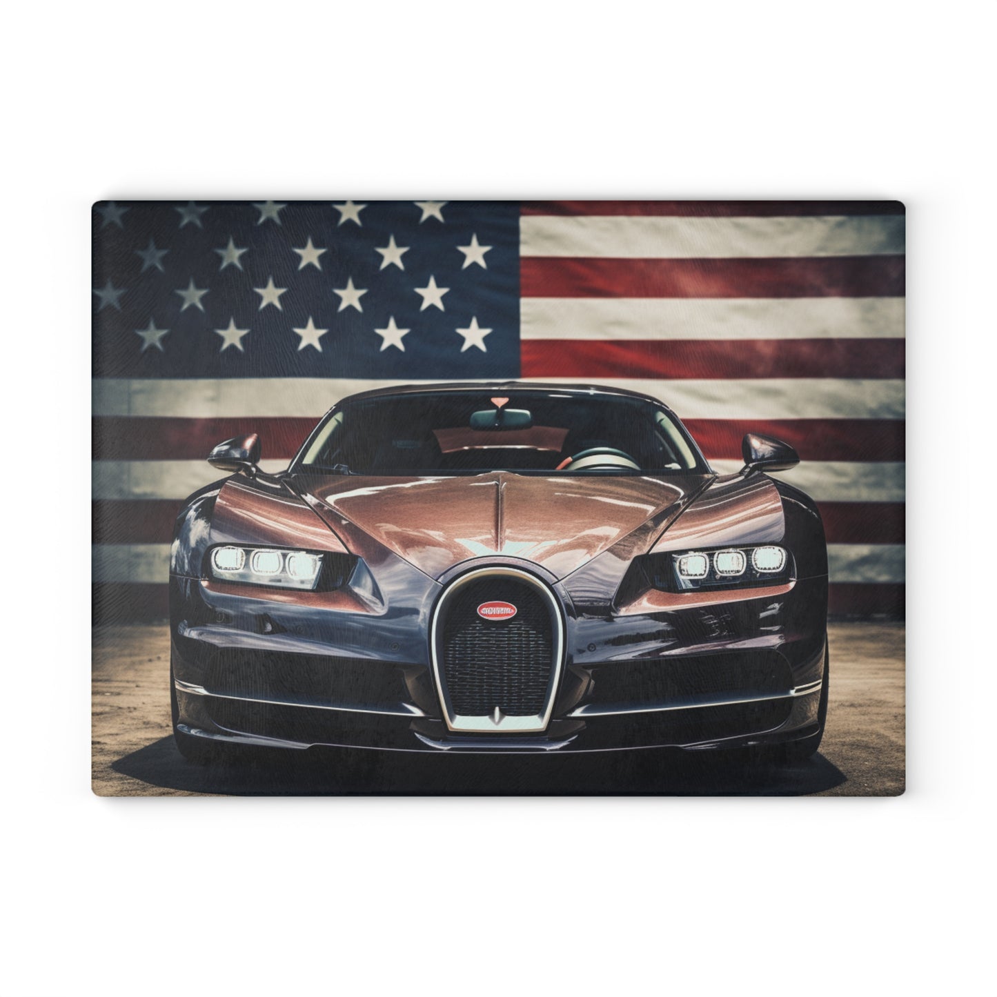 Glass Cutting Board Bugatti Flag 4