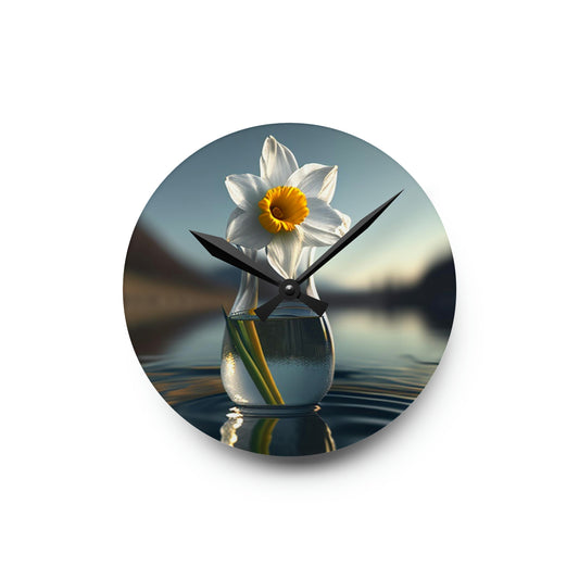 Acrylic Wall Clock Daffodil 3