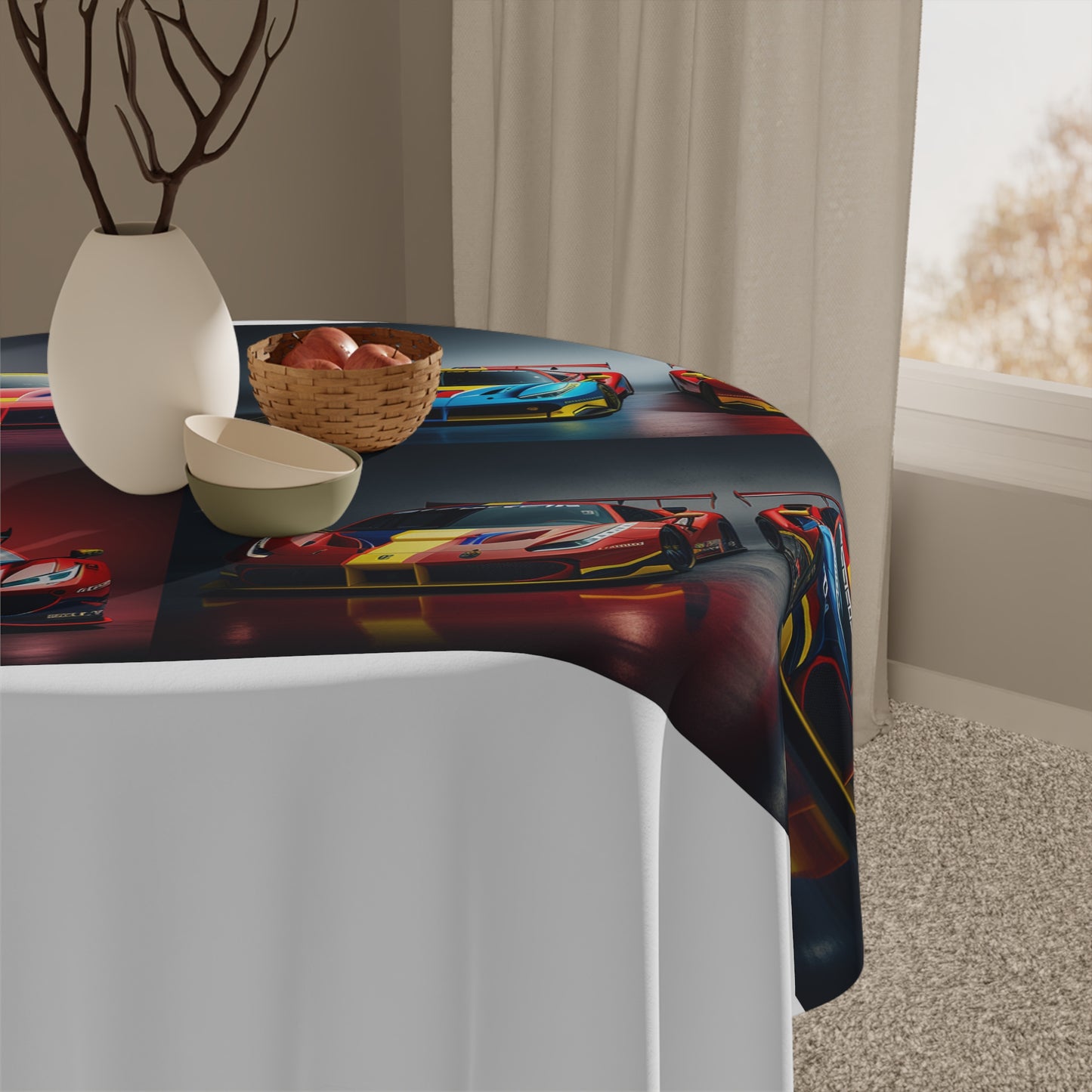 Tablecloth Ferrari Red Blue 5