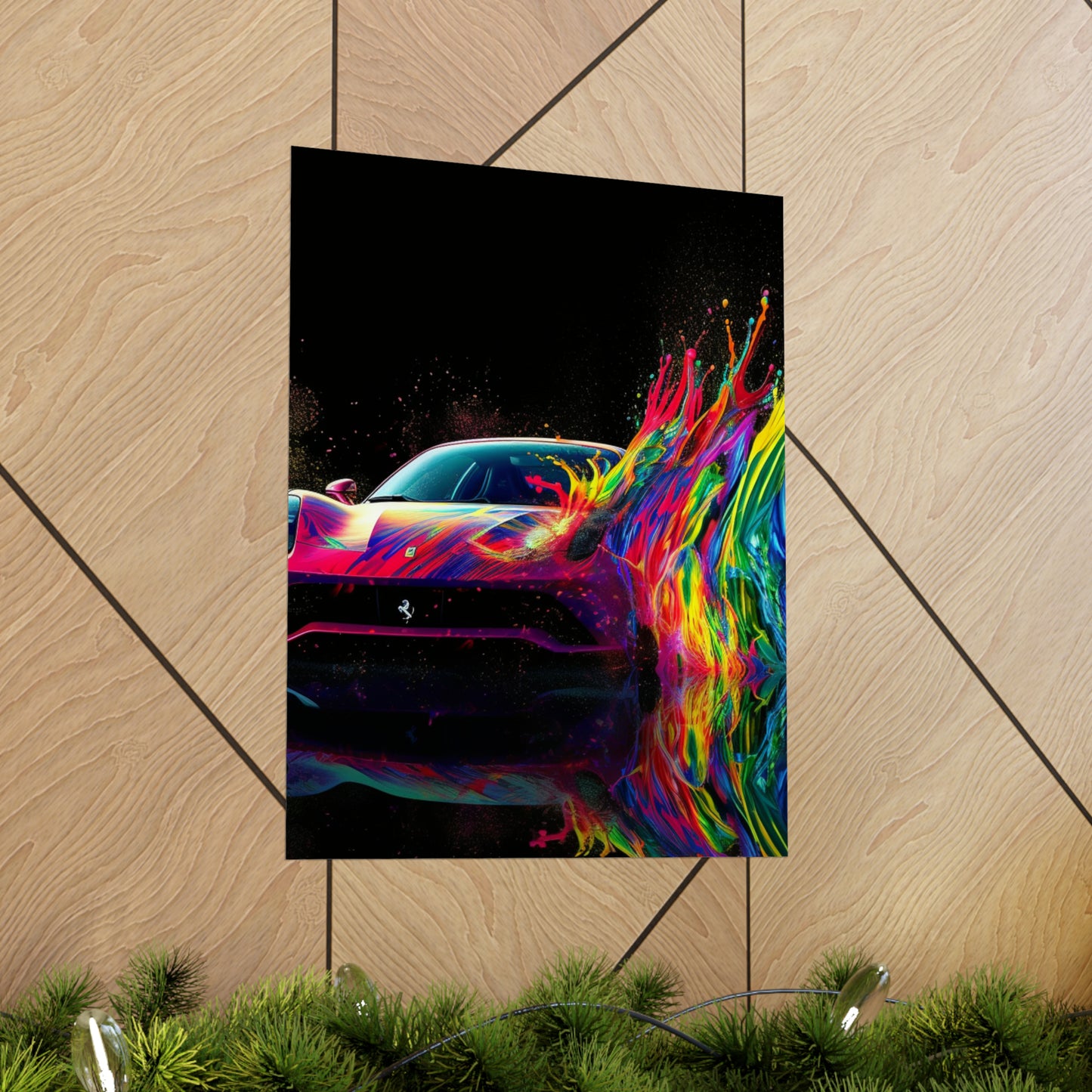 Premium Matte Vertical Posters Ferrari Fusion Water 3