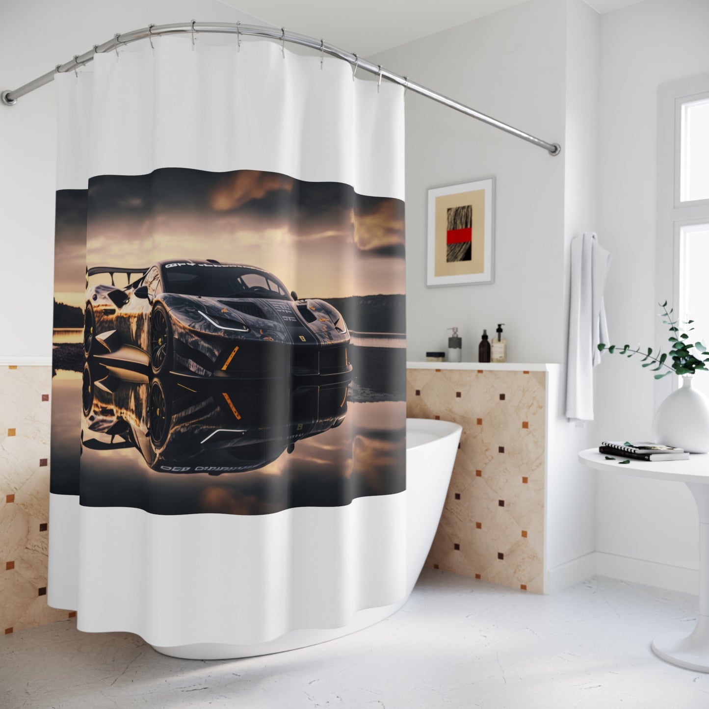 Polyester Shower Curtain Ferrari Lake 2