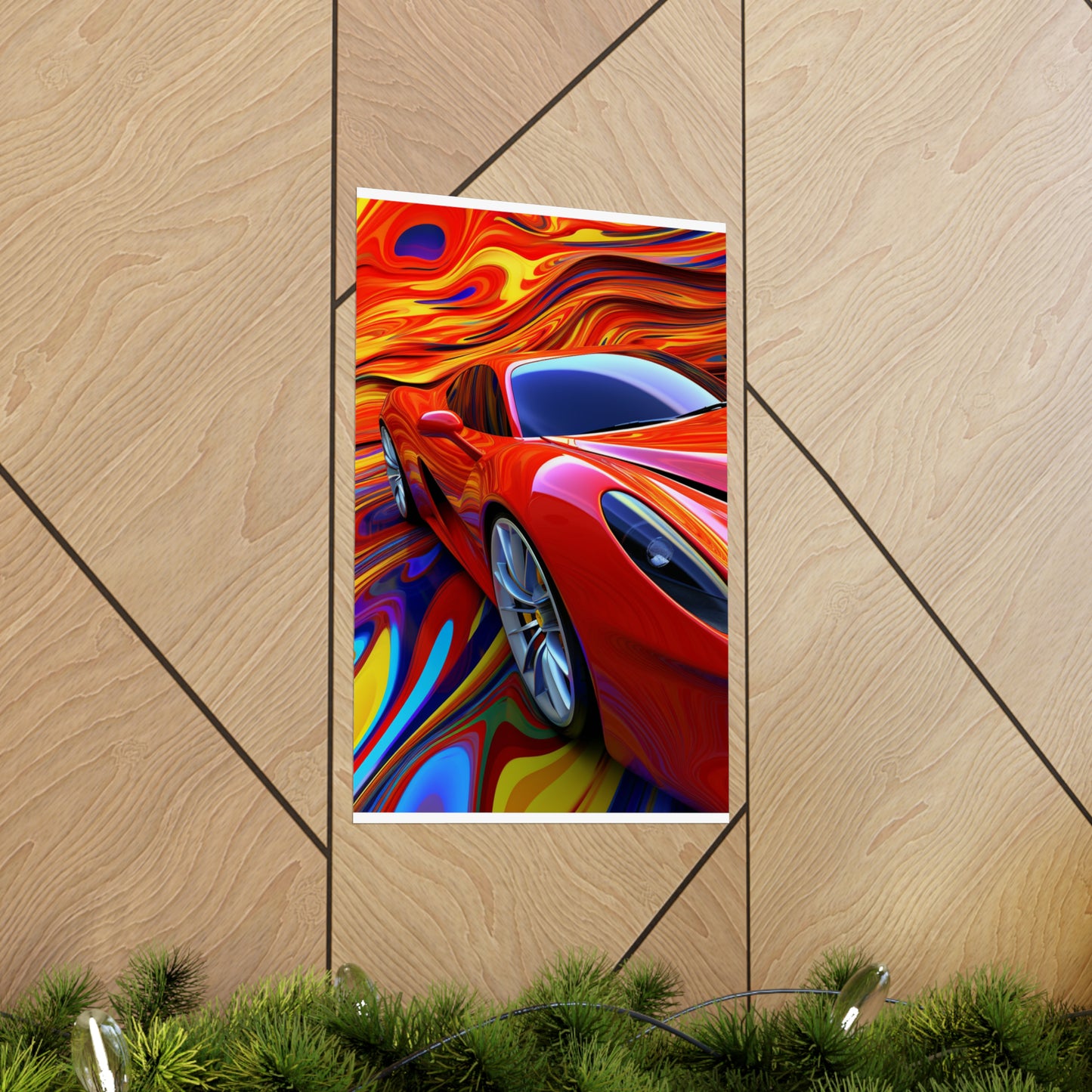 Premium Matte Vertical Posters Ferrari Water Fusion 4