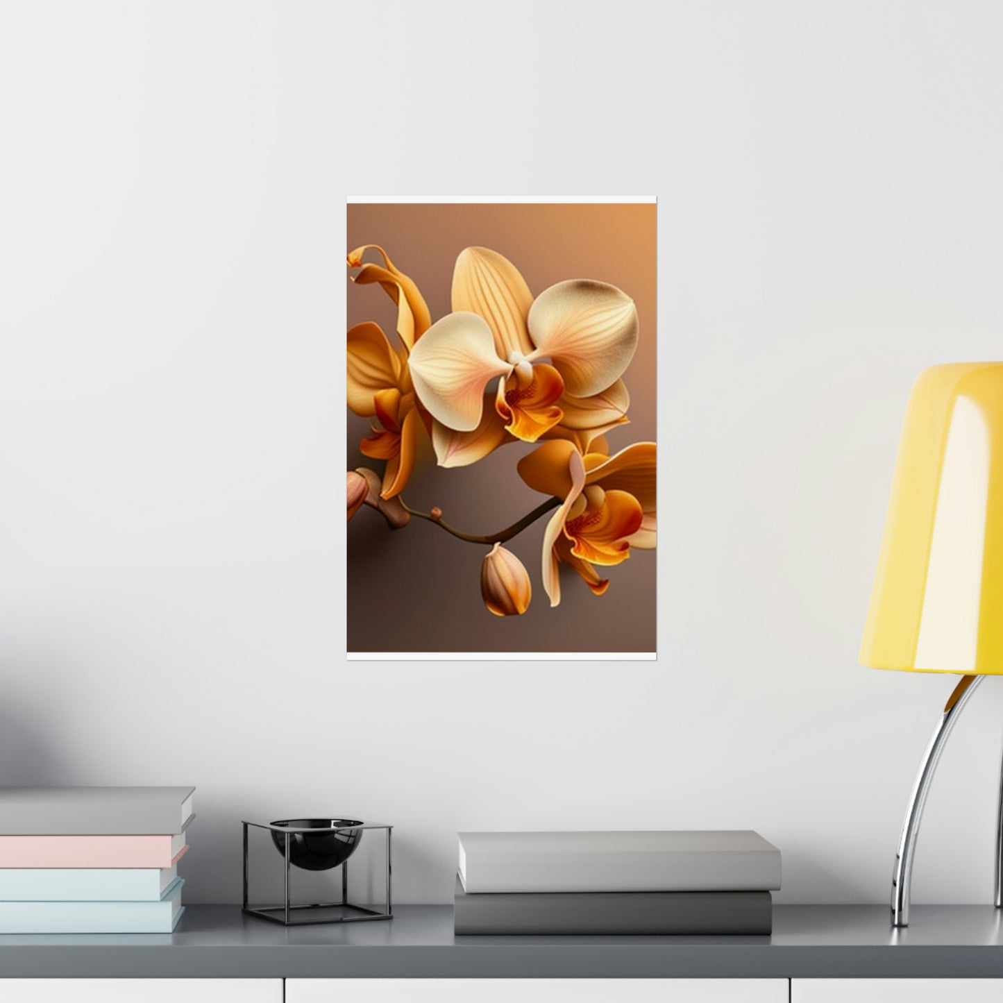 Premium Matte Vertical Posters orchid pedals 2