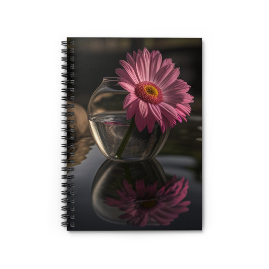 Spiral Notebook - Ruled Line Pink Daisy 2