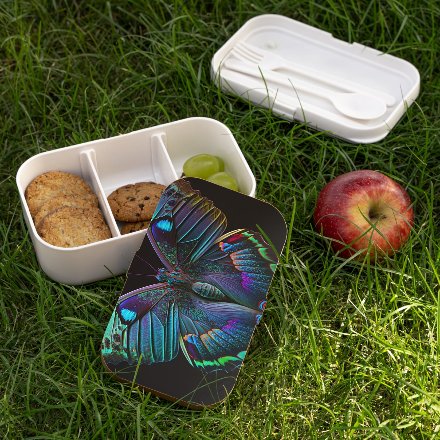 Bento Lunch Box Hue Neon Butterfly 4
