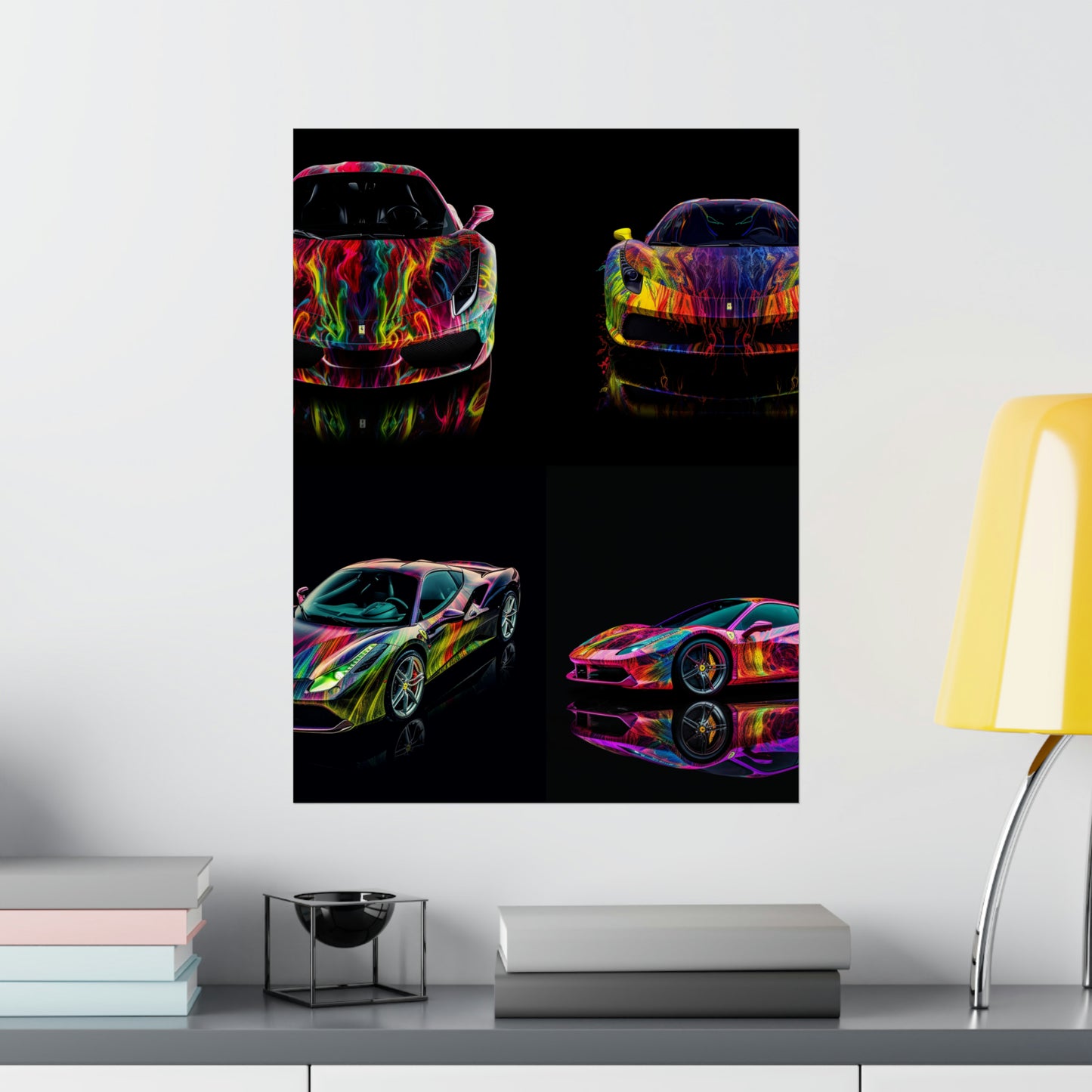 Premium Matte Vertical Posters Ferrari Color 5