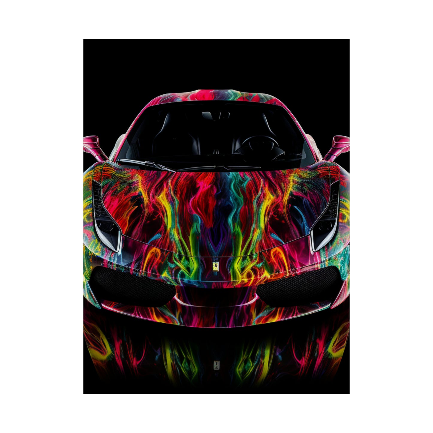 Premium Matte Vertical Posters Ferrari Color 1