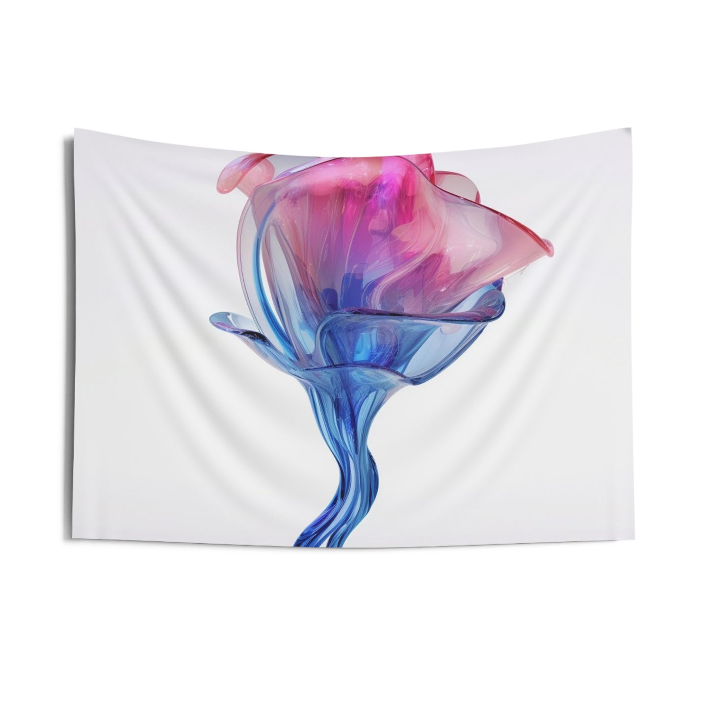 Indoor Wall Tapestries Pink & Blue Tulip Rose 4