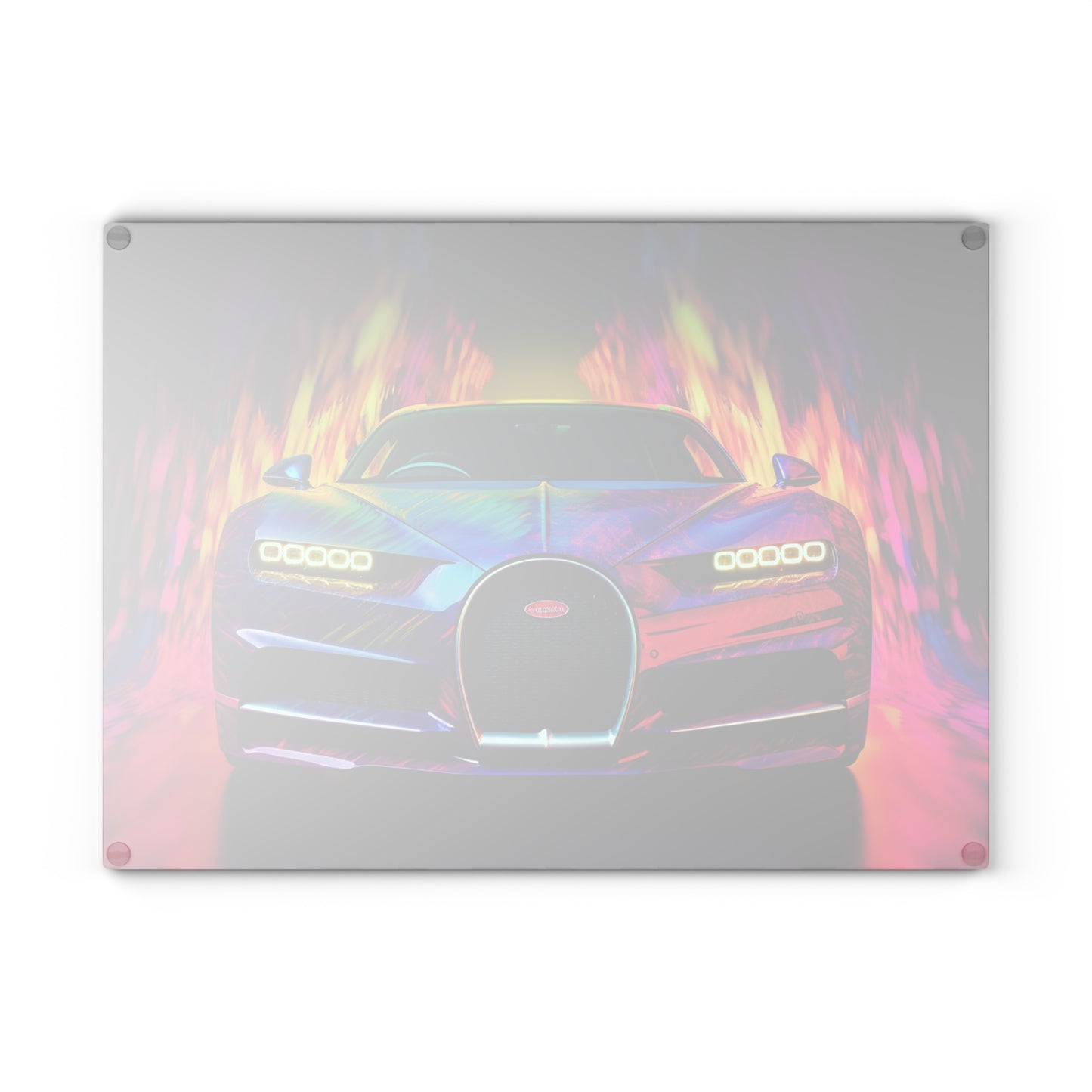 Glass Cutting Board Florescent Bugatti Flair 3