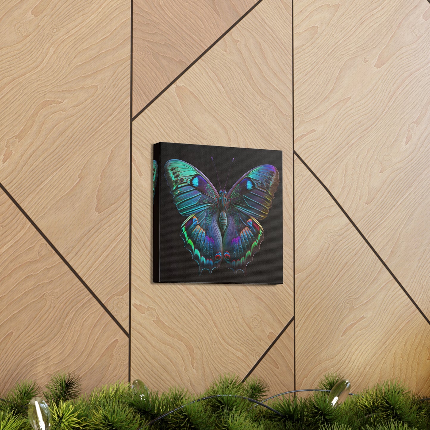 Canvas Gallery Wraps Hue Neon Butterfly 4