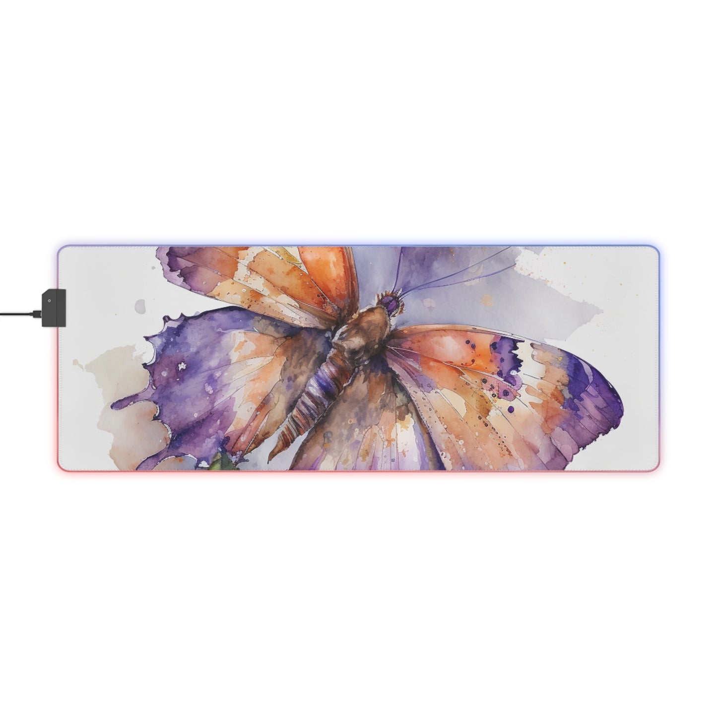 LED Gaming Mouse Pad MerlinRose Watercolor Butterfly 1