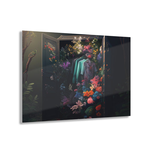 Acrylic Prints A Wardrobe Surrounded by Flowers 1