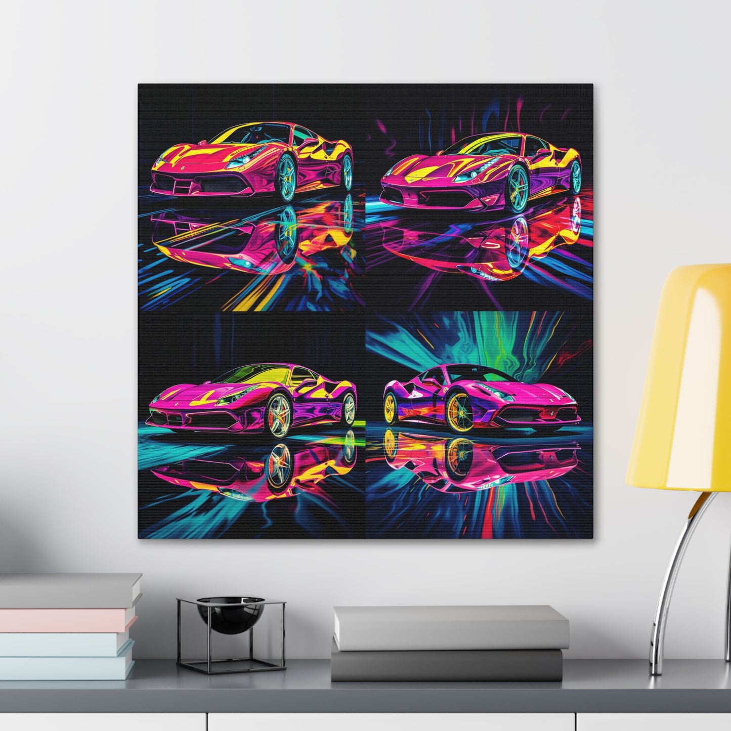 Canvas Gallery Wraps Pink Ferrari Macro 5