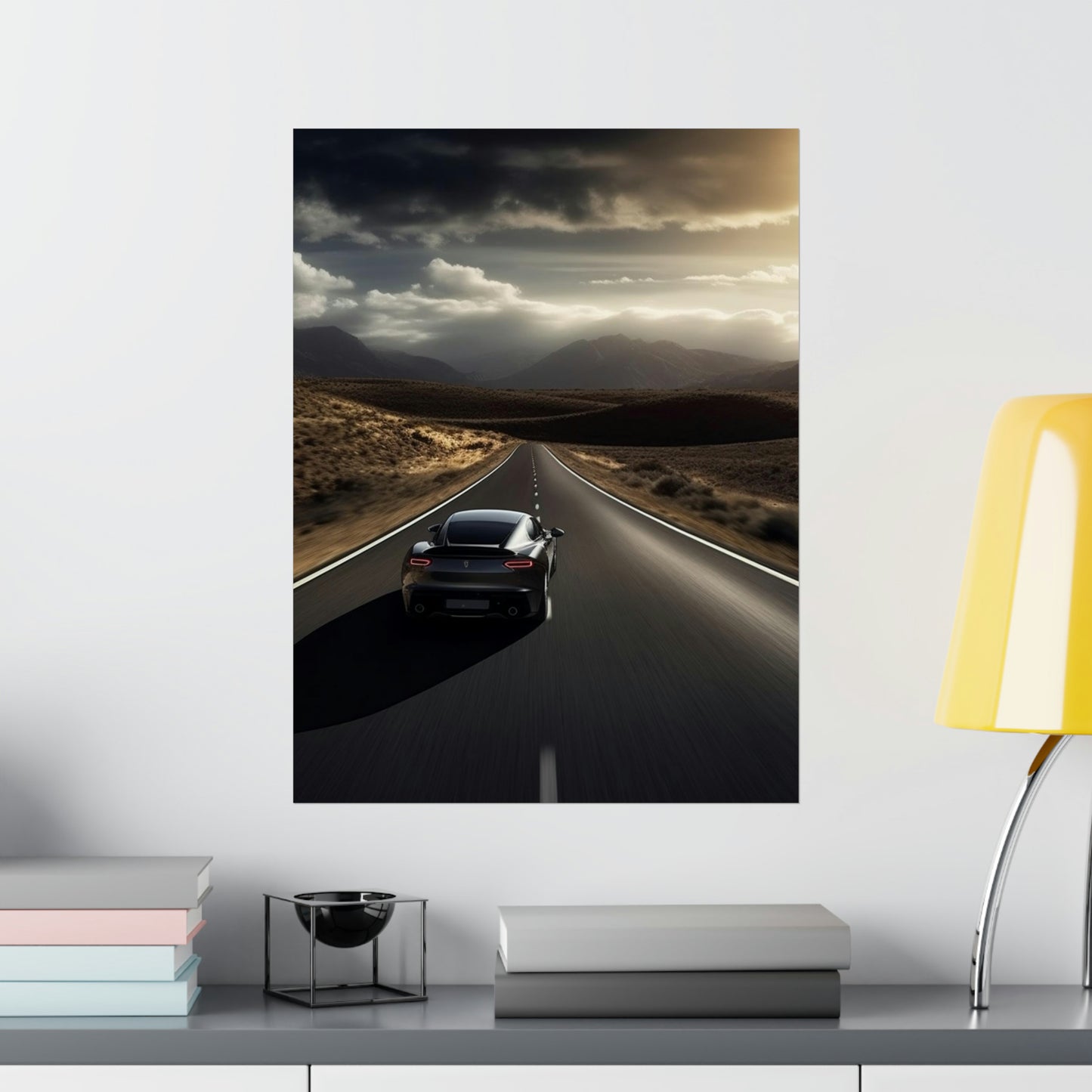 Premium Matte Vertical Posters Ferrari Road 3