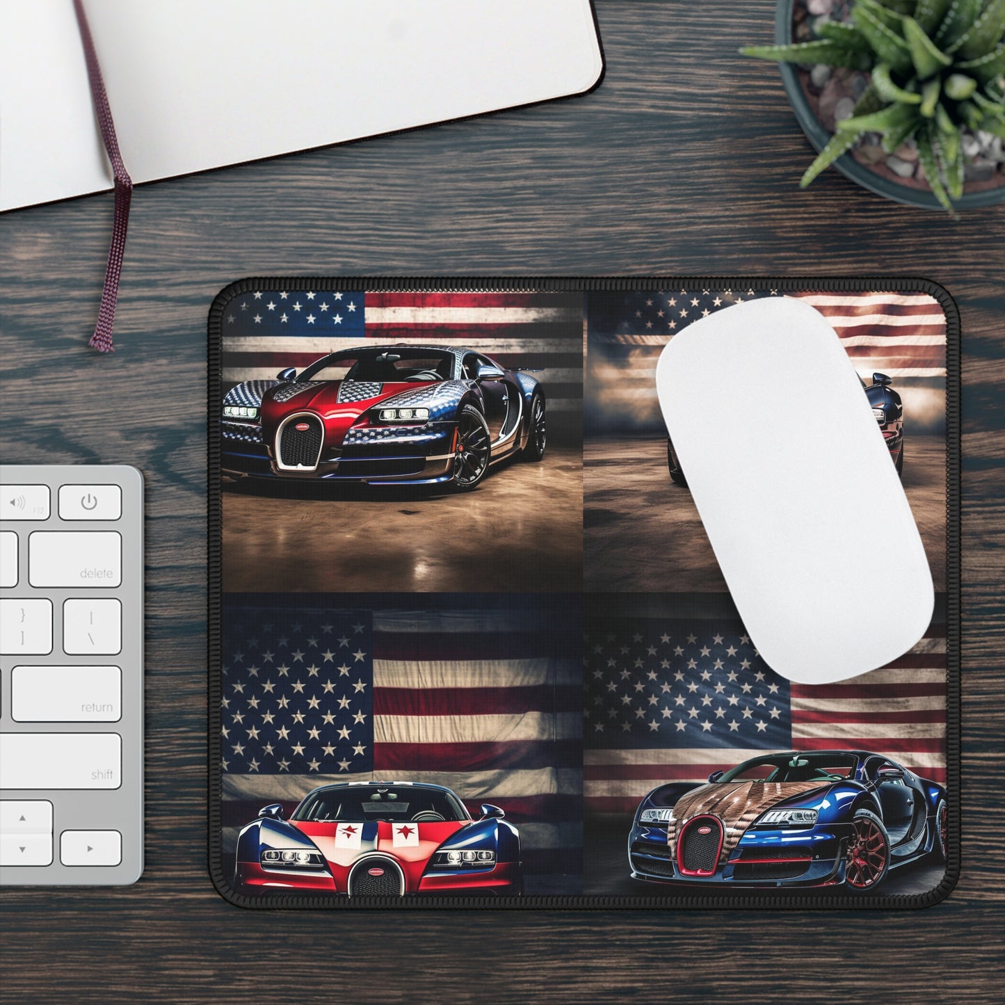 Gaming Mouse Pad  Bugatti American Flag 5