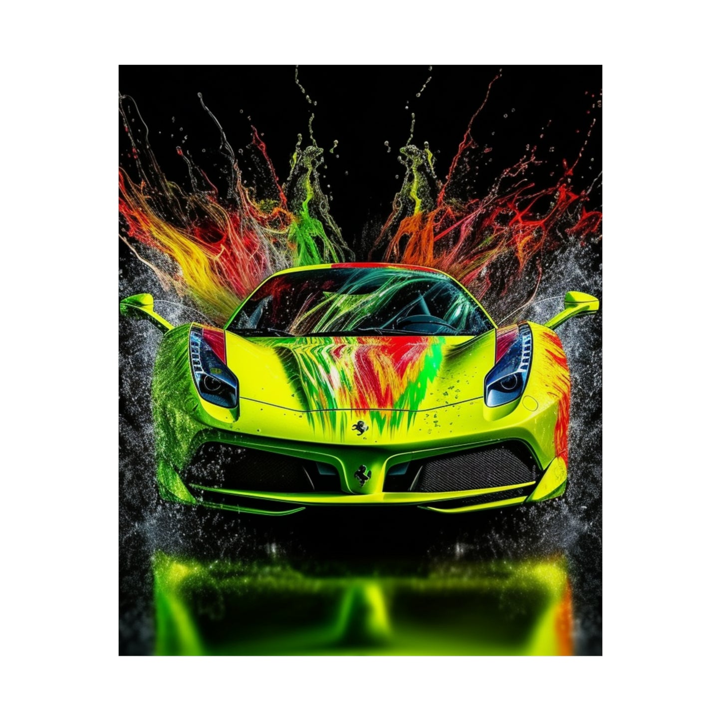 Premium Matte Vertical Posters Farrari Water 1