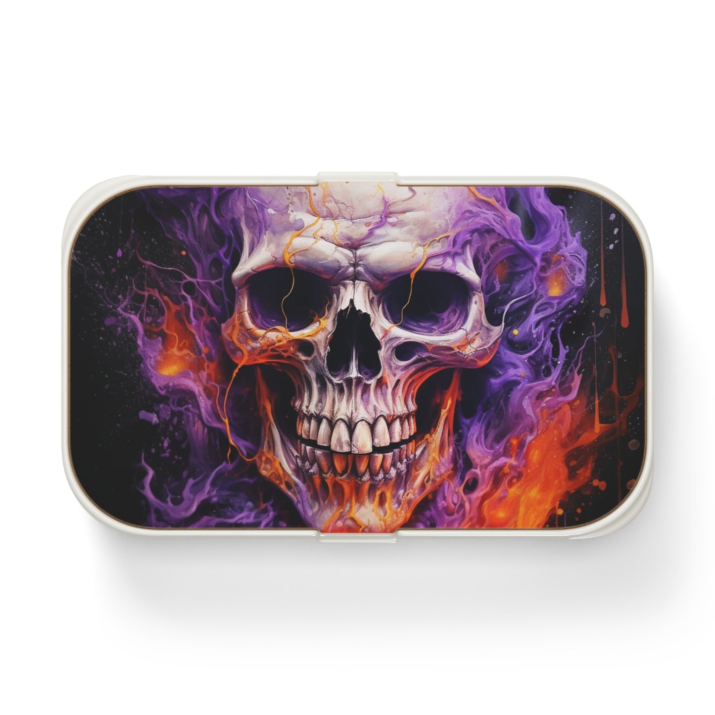 Bento Lunch Box Skull Flames 2