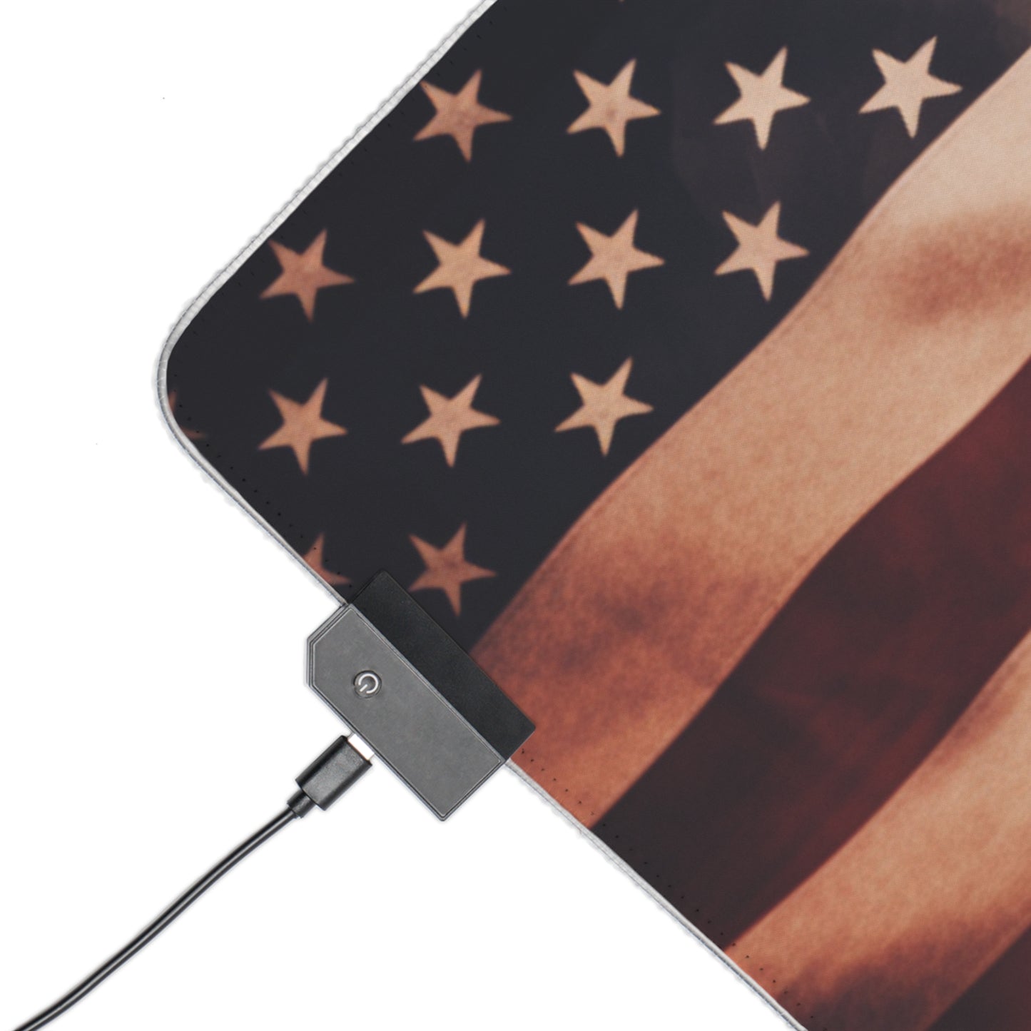 LED Gaming Mouse Pad Abstract American Flag Background Bugatti 2