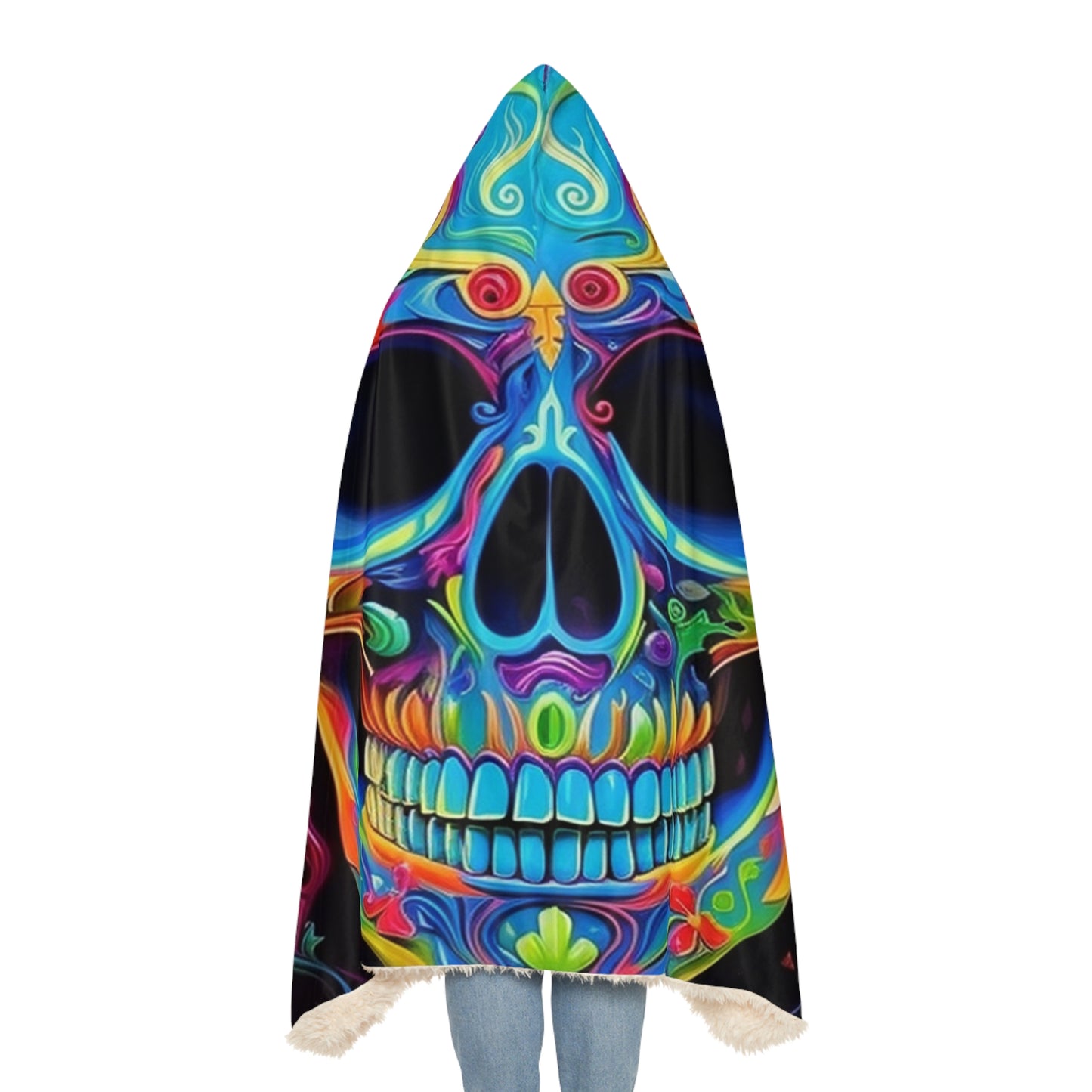 Snuggle Hooded Blanket Macro Skull Color 4