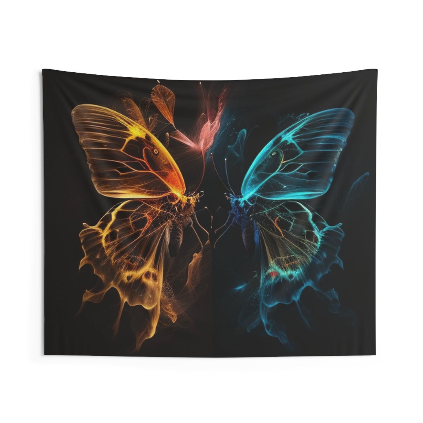 Indoor Wall Tapestries Kiss Neon Butterfly 4