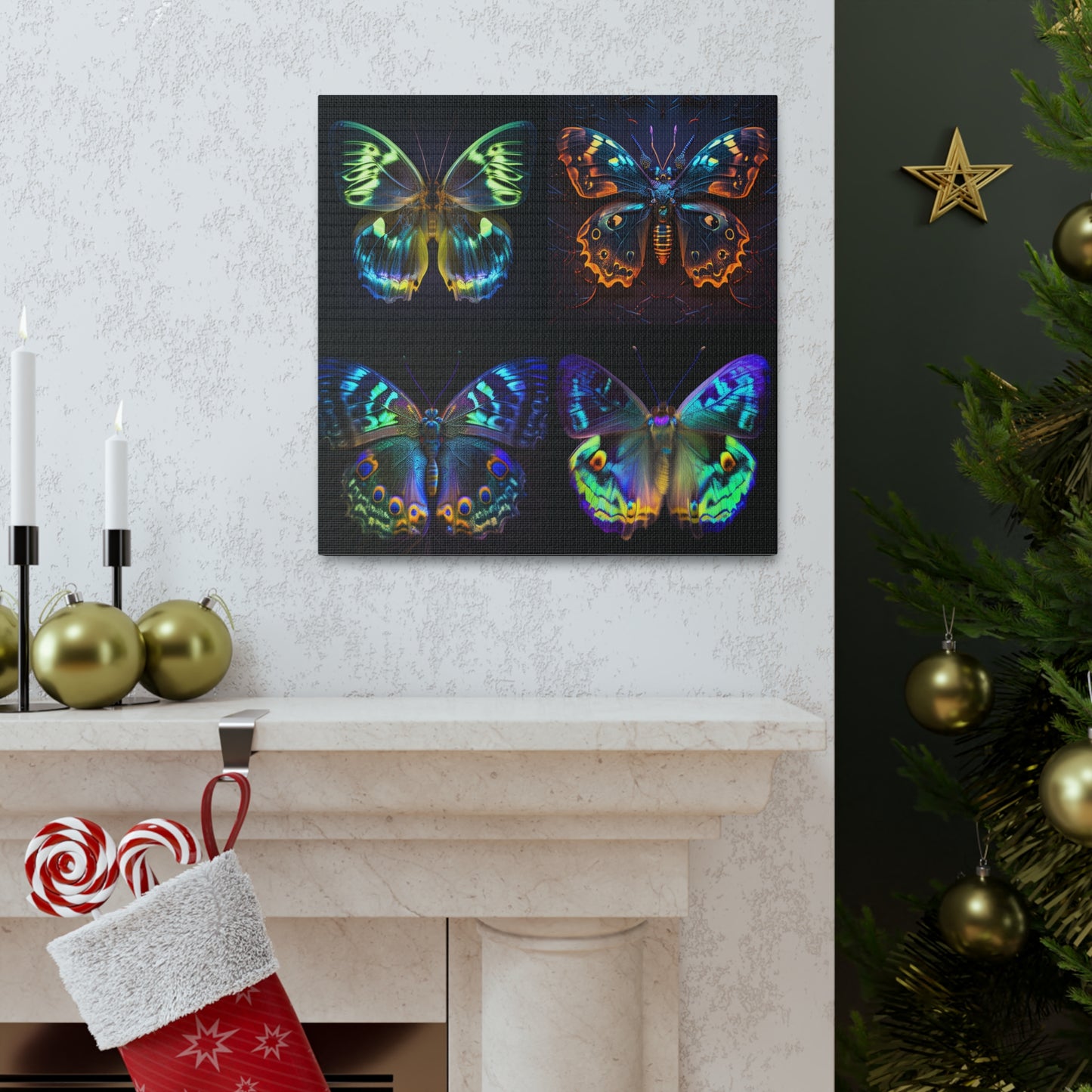 Canvas Gallery Wraps Neon Hue Butterfly 5