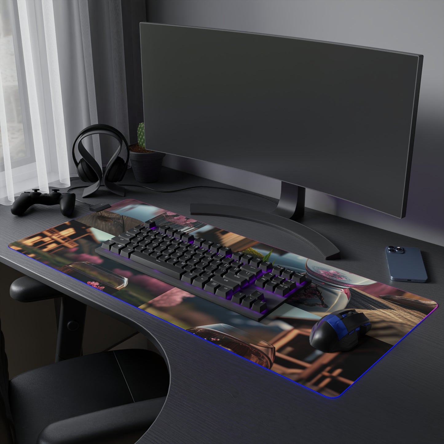 LED Gaming Mouse Pad Cherry Blossom 5