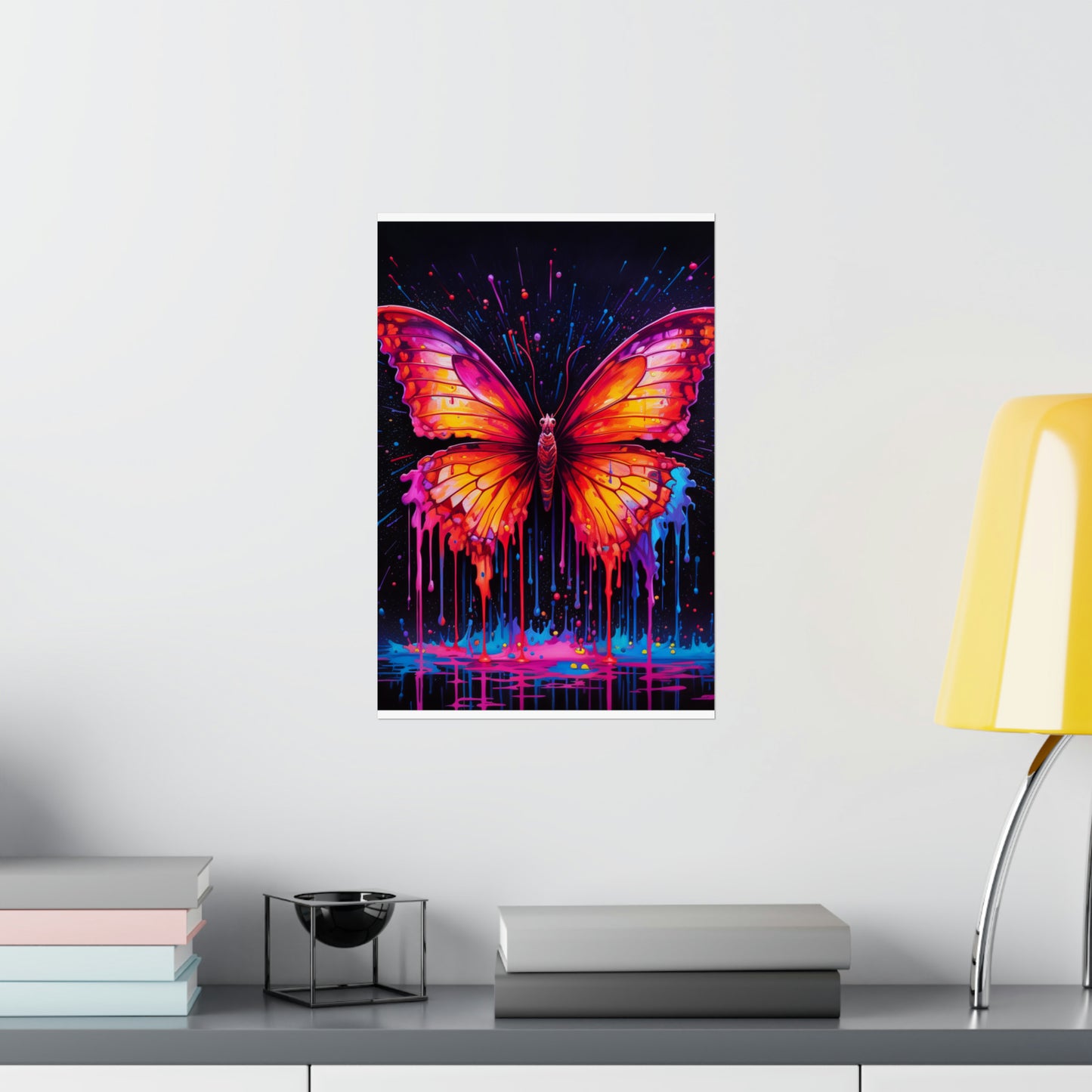 Premium Matte Vertical Posters Pink Butterfly Flair 4