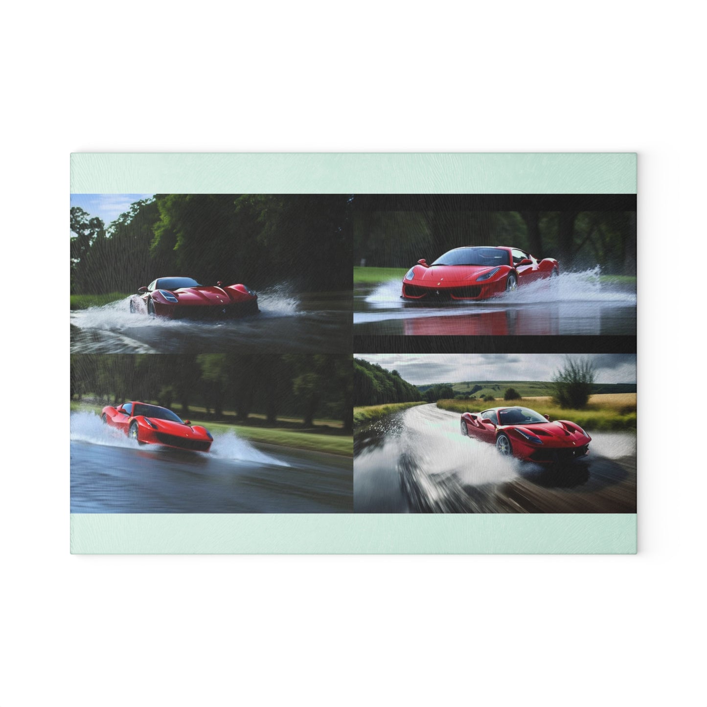 Glass Cutting Board Water Ferrari Splash 5