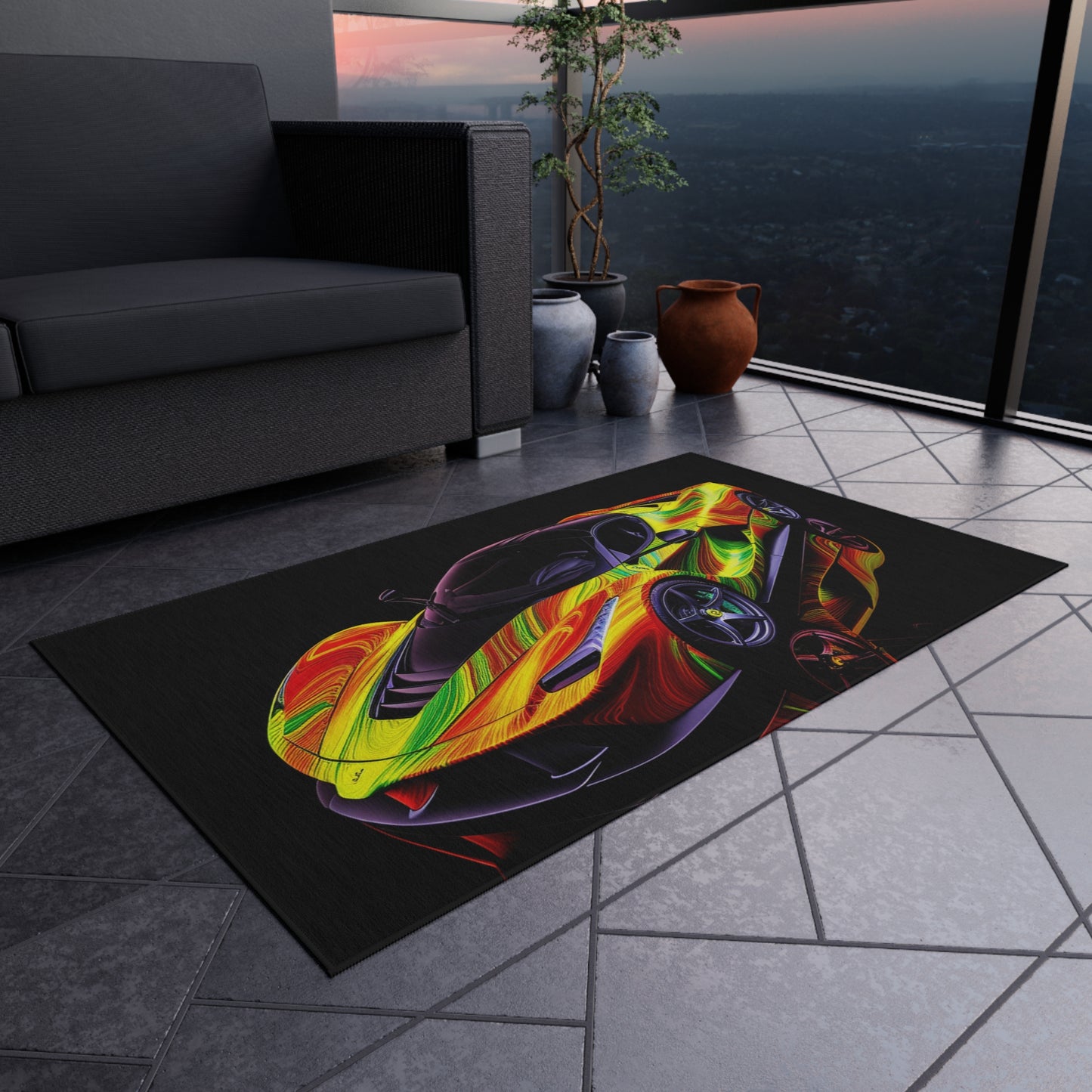 Outdoor Rug  Ferrari Neon 4