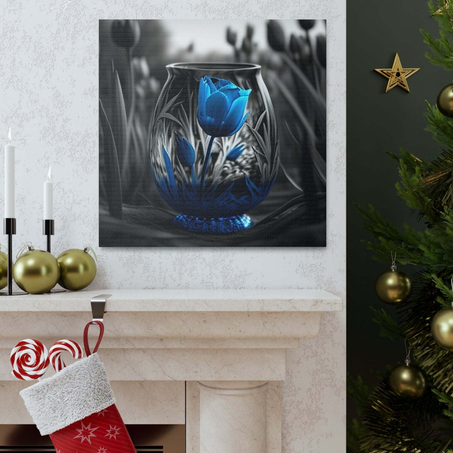 Canvas Gallery Wraps Tulip Blue 3