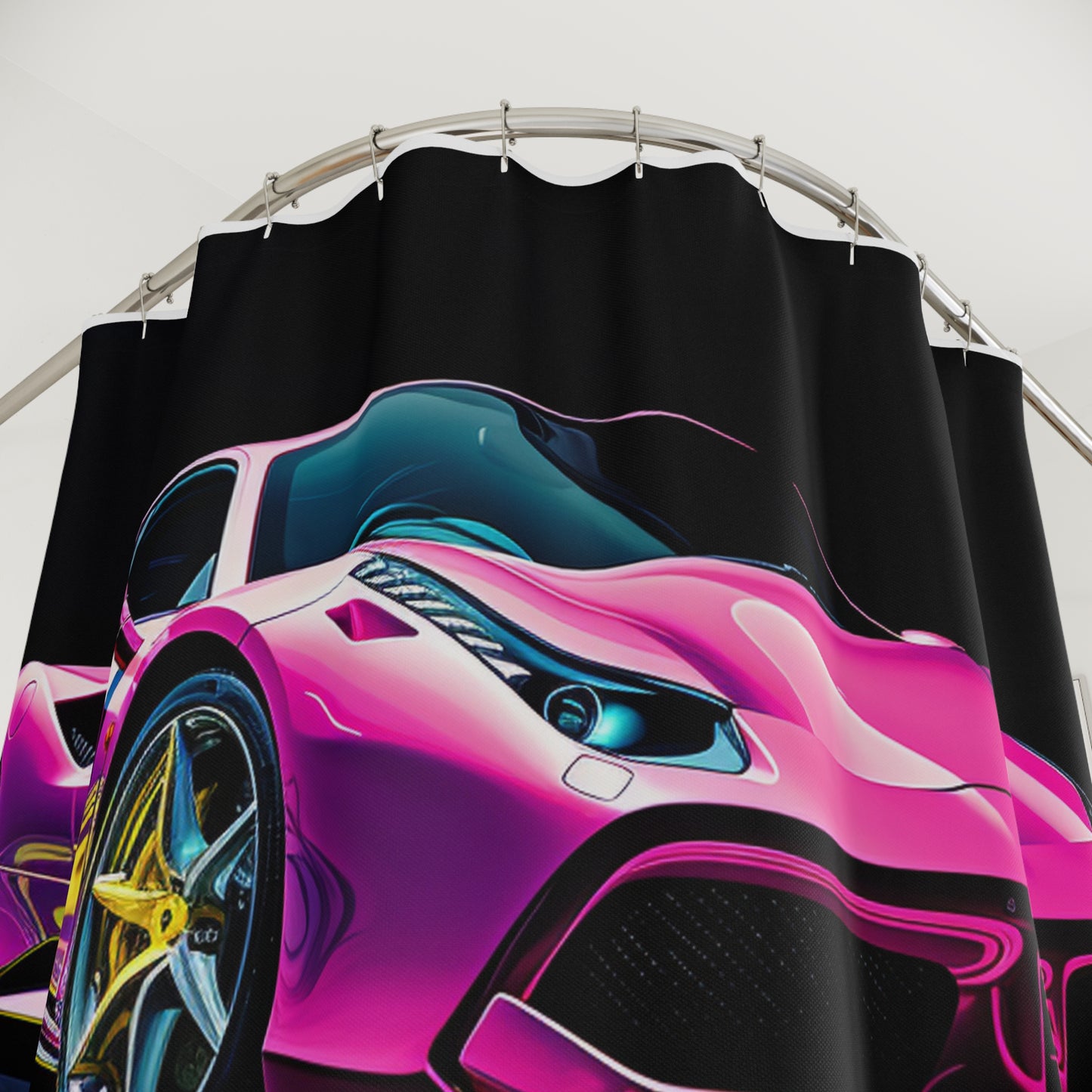 Polyester Shower Curtain Ferrari Flair Macro 4