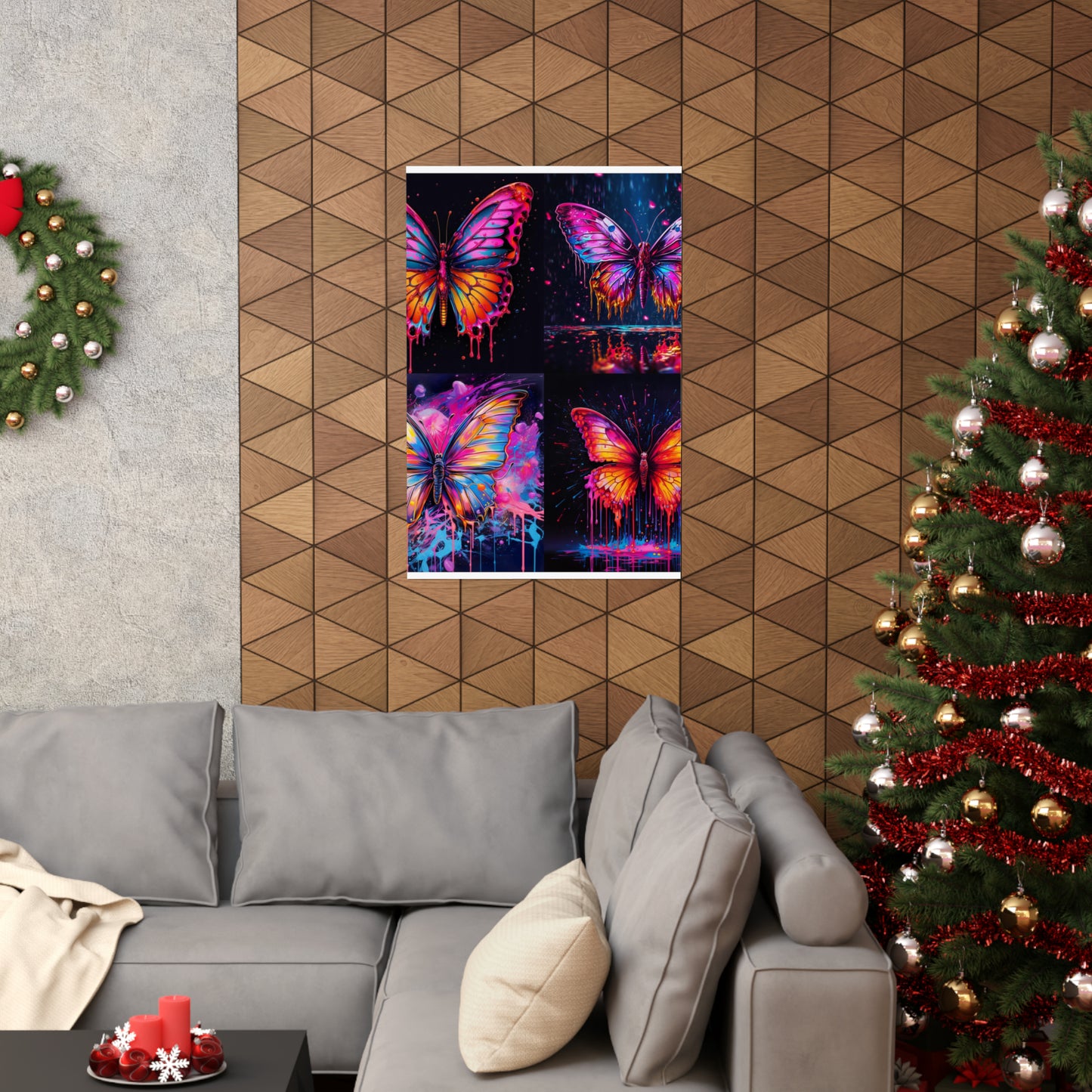 Premium Matte Vertical Posters Pink Butterfly Flair 5