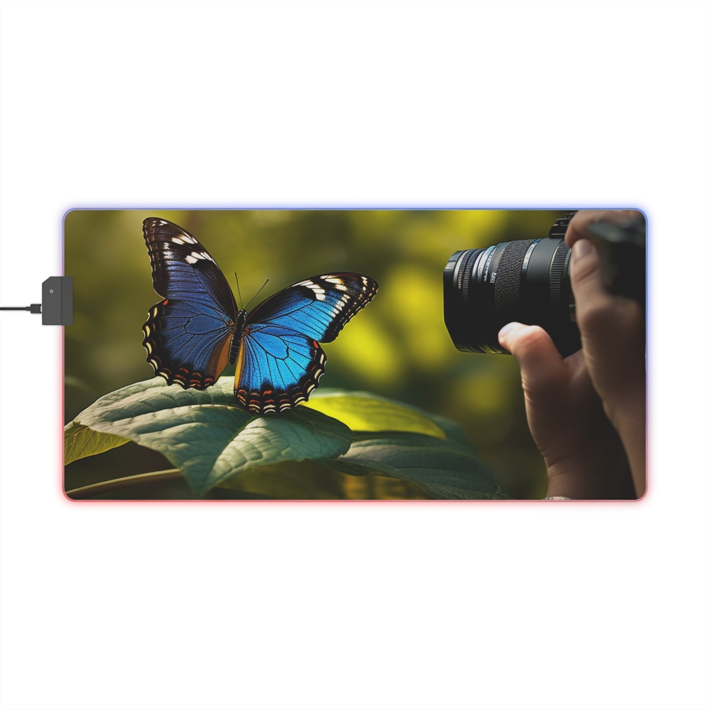 LED Gaming Mouse Pad Jungle Butterfly 3