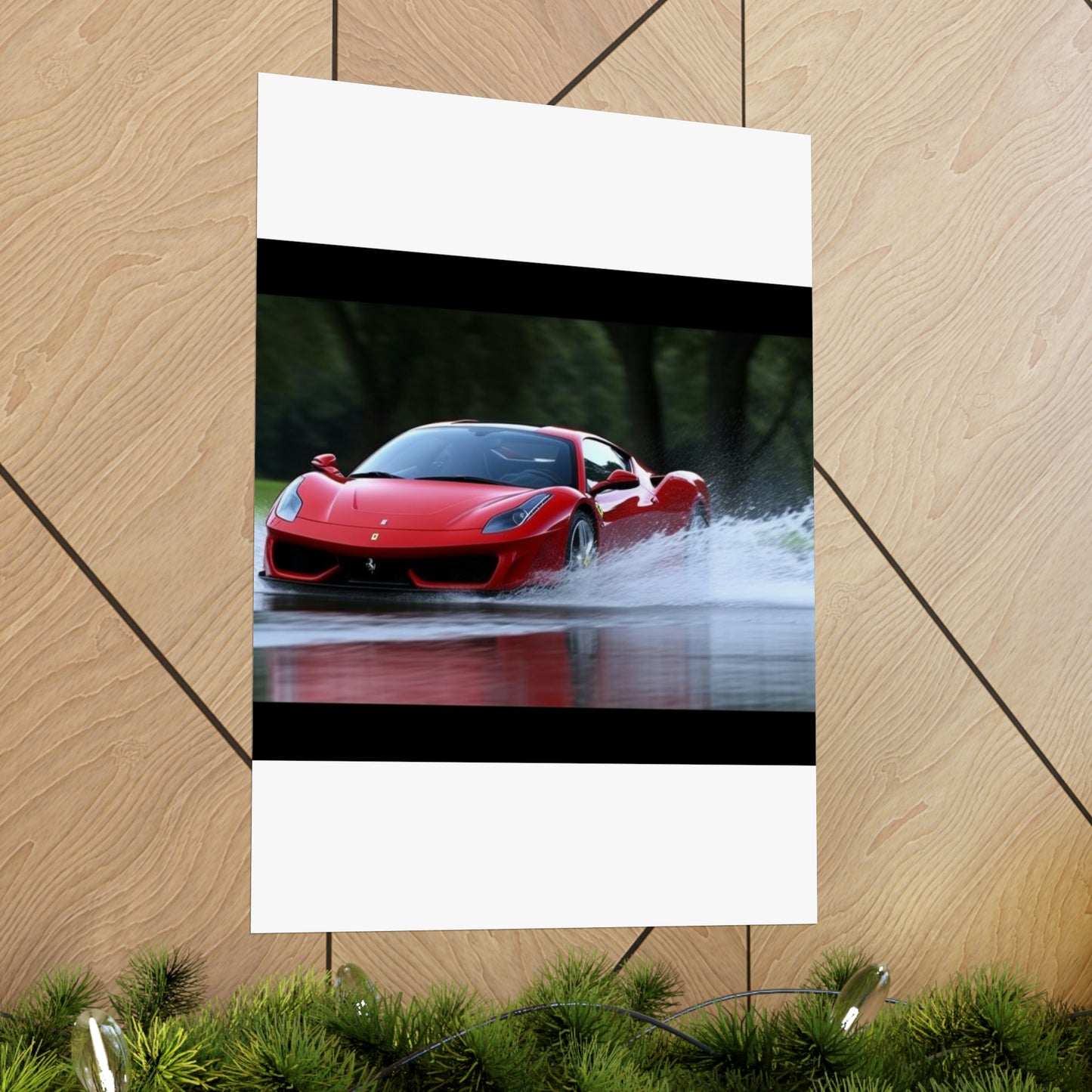 Premium Matte Vertical Posters Water Ferrari Splash 2