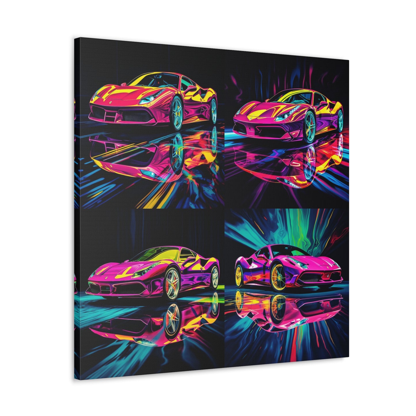 Canvas Gallery Wraps Pink Ferrari Macro 5