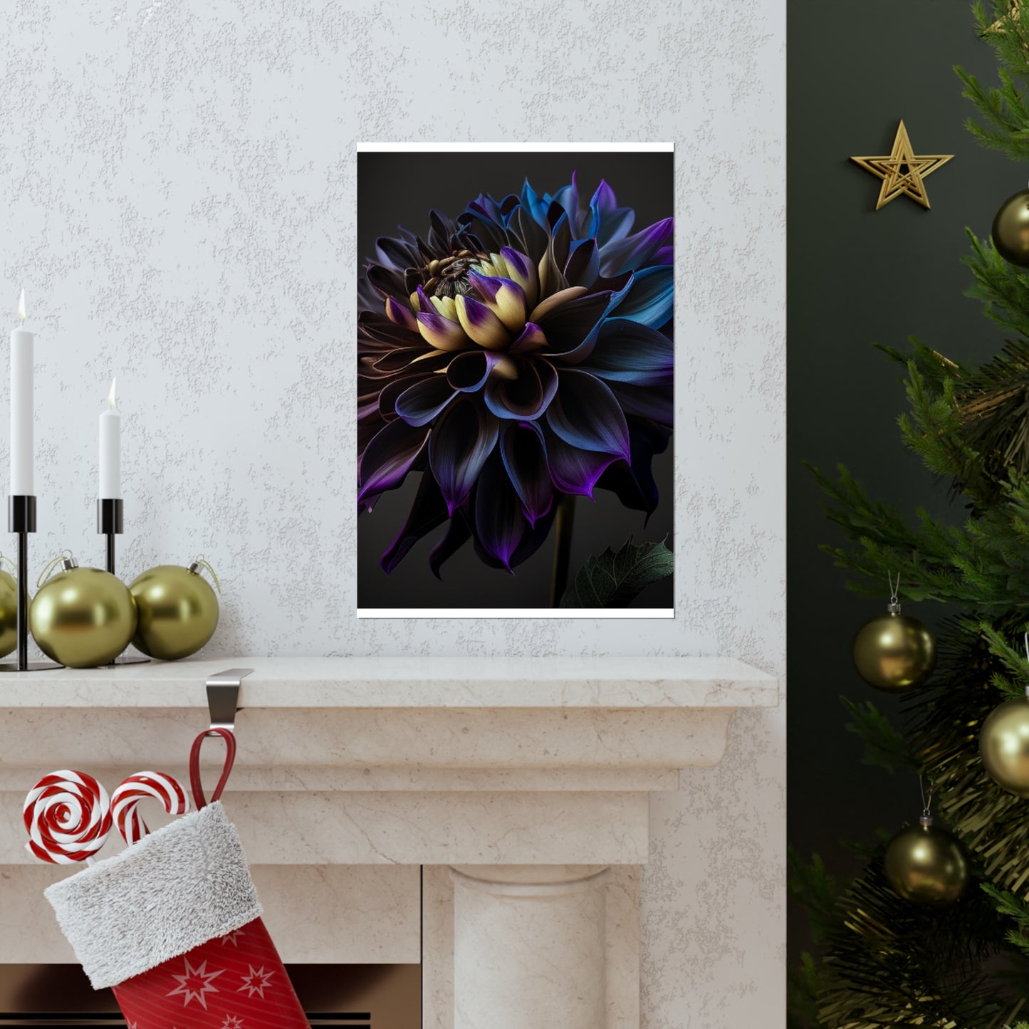 Premium Matte Vertical Posters Dahlia Purple 1