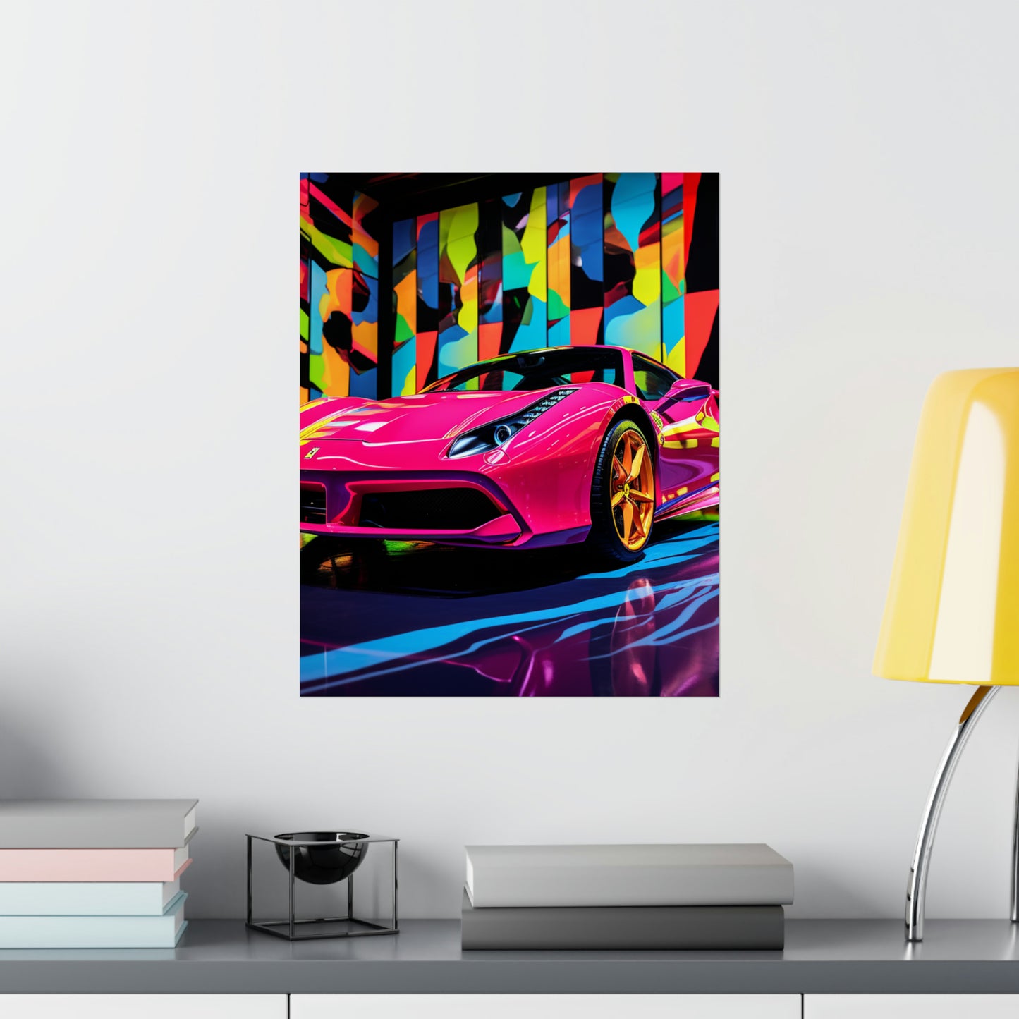 Premium Matte Vertical Posters Ferrari Flair Macro 1